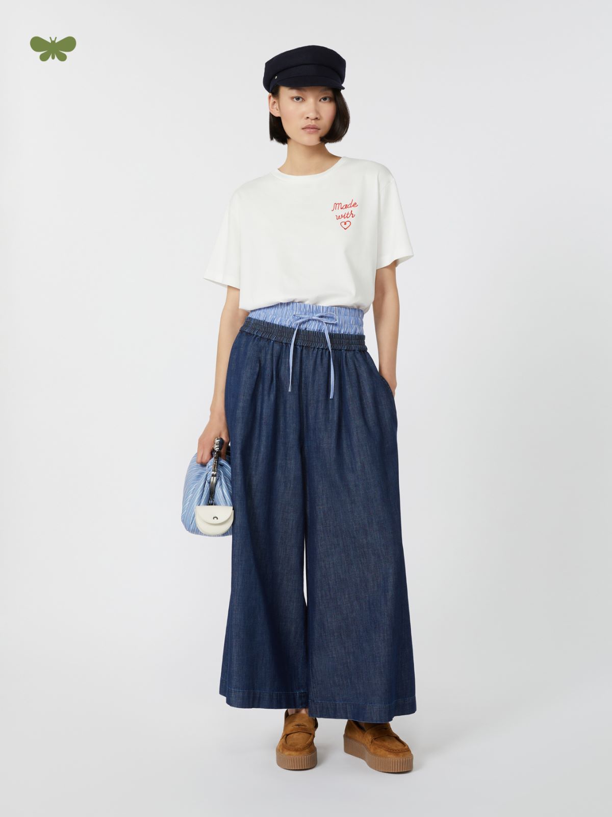 Weekend Max Mara Lubiana Trousers in Dark Navy Denim