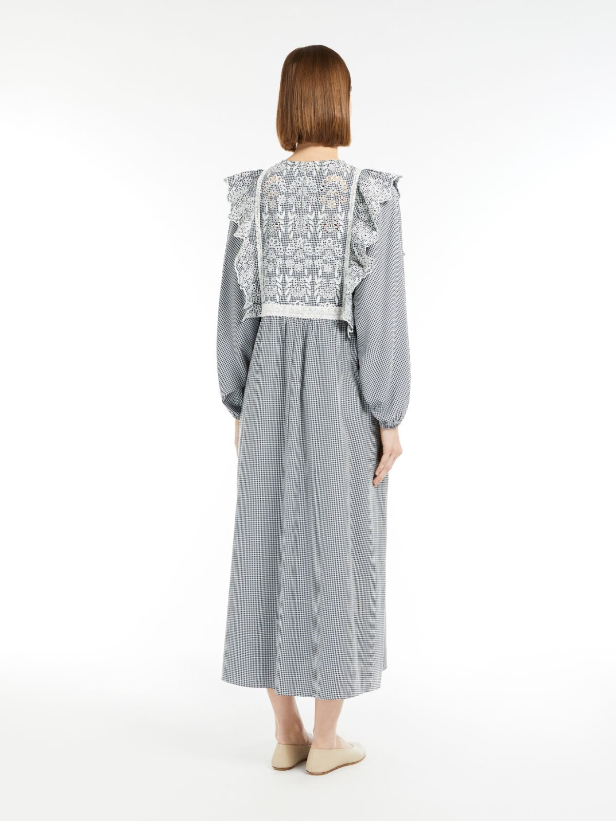 MM Abito Dress in Navy Vichy