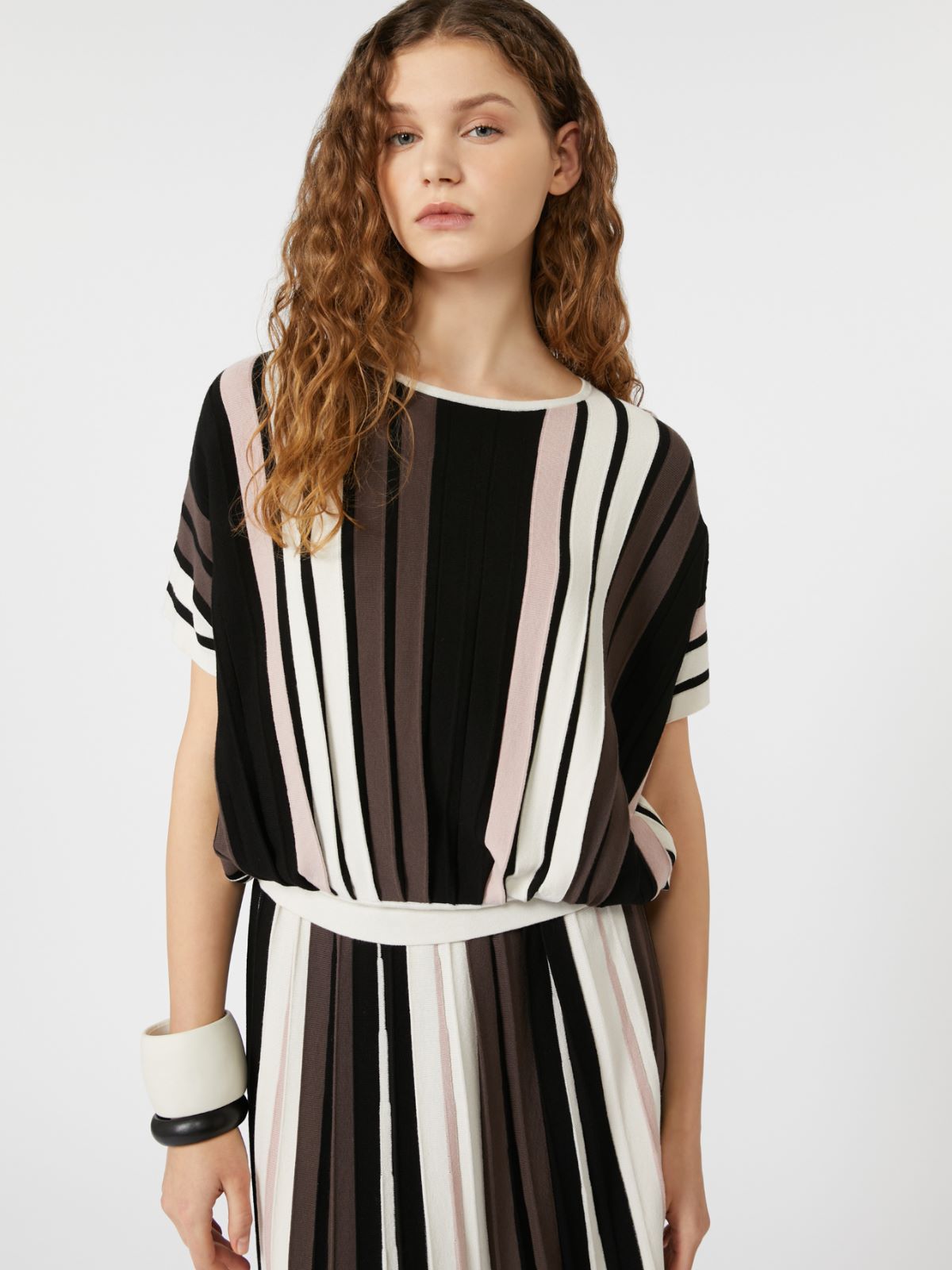 Weekend Max Mara Pegola Knit Top in Brown Mix
