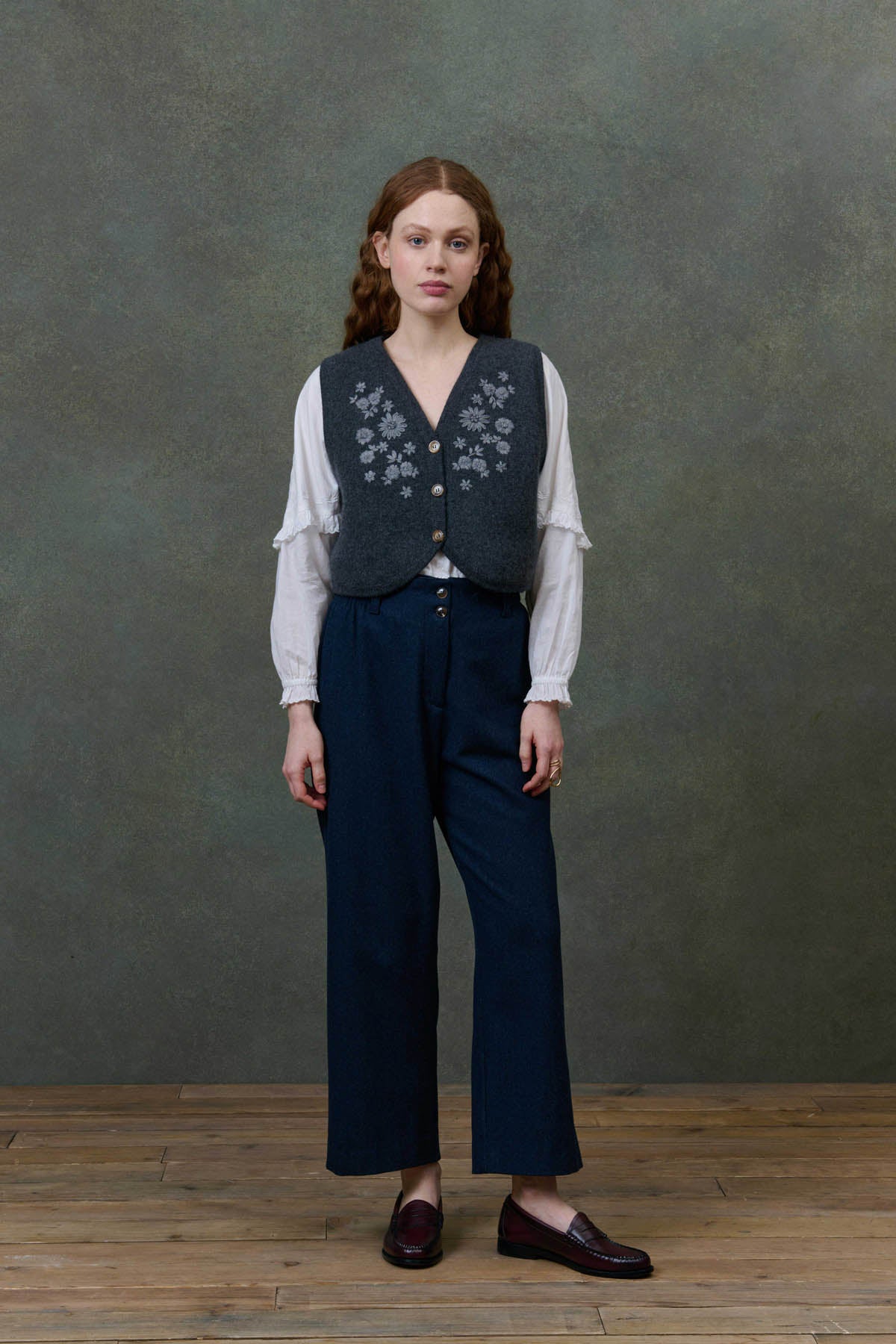 Louise Misha Ibinka Knit Waistcoat in Charcoal