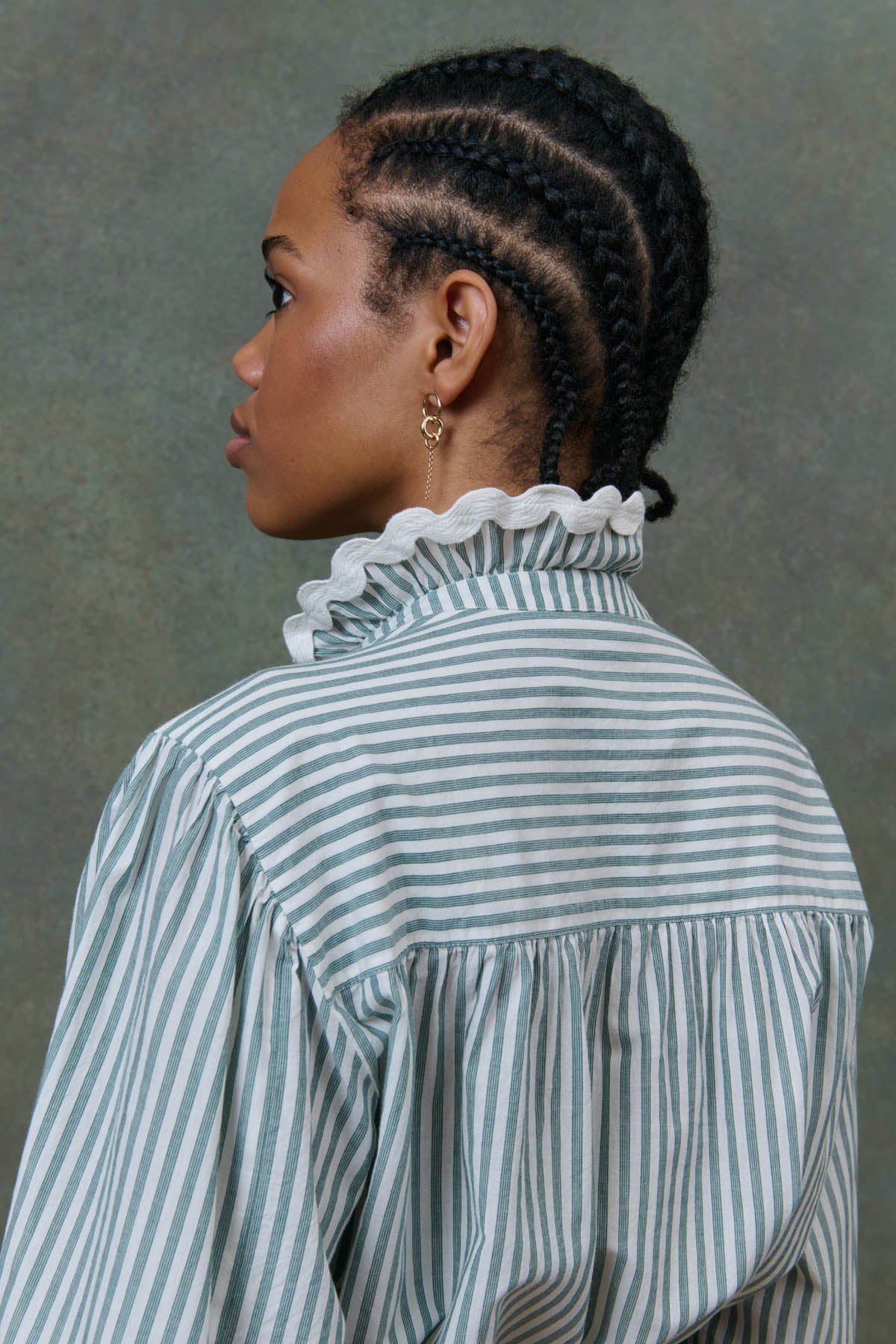 Louise Misha Cora Shirt in Almond Stripes