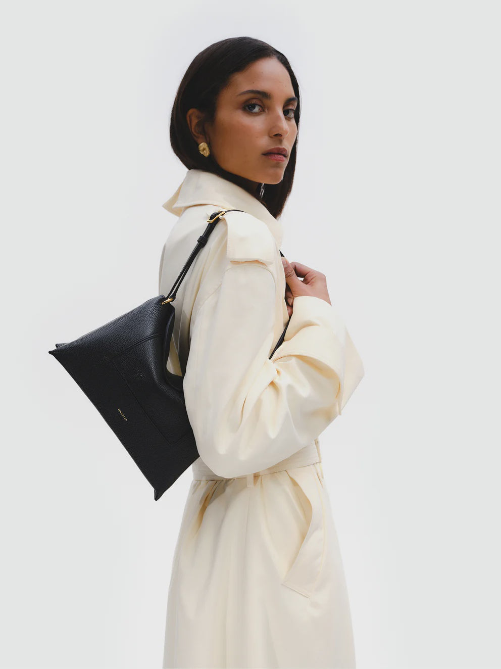 WANDLER Penelope Slouch Bag in Black Crust