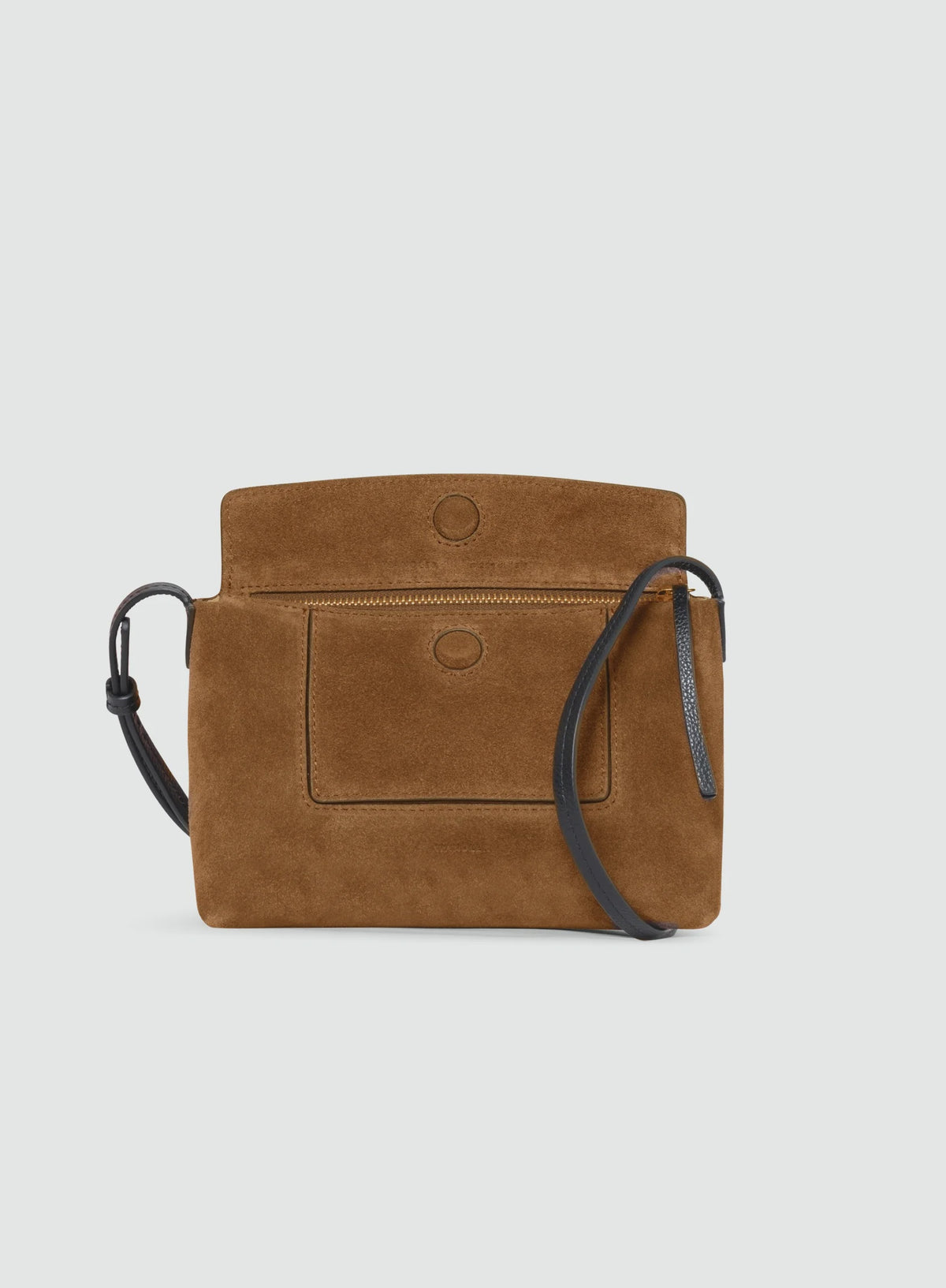 WANDLER Penelope Slouch Mini Bag in Cognac Suede