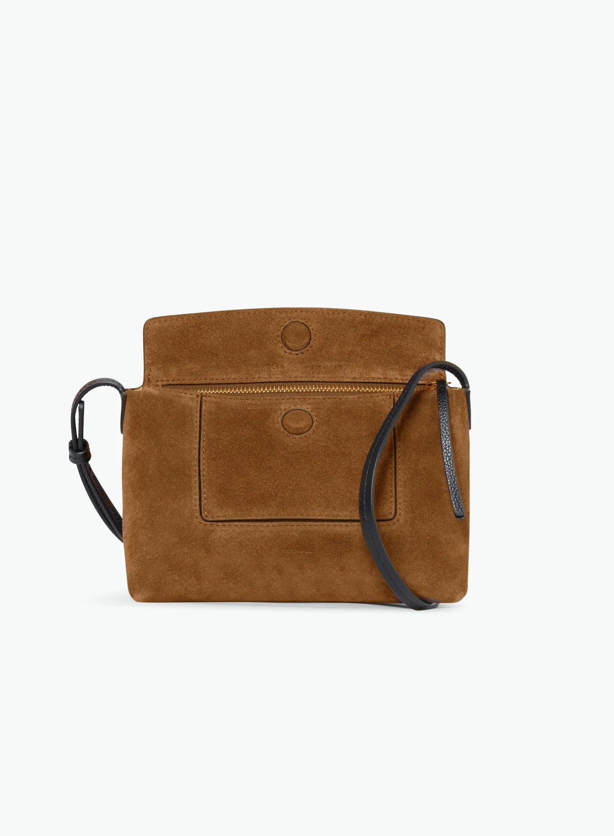 WANDLER Penelope Slouch Mini Bag in Cognac Suede