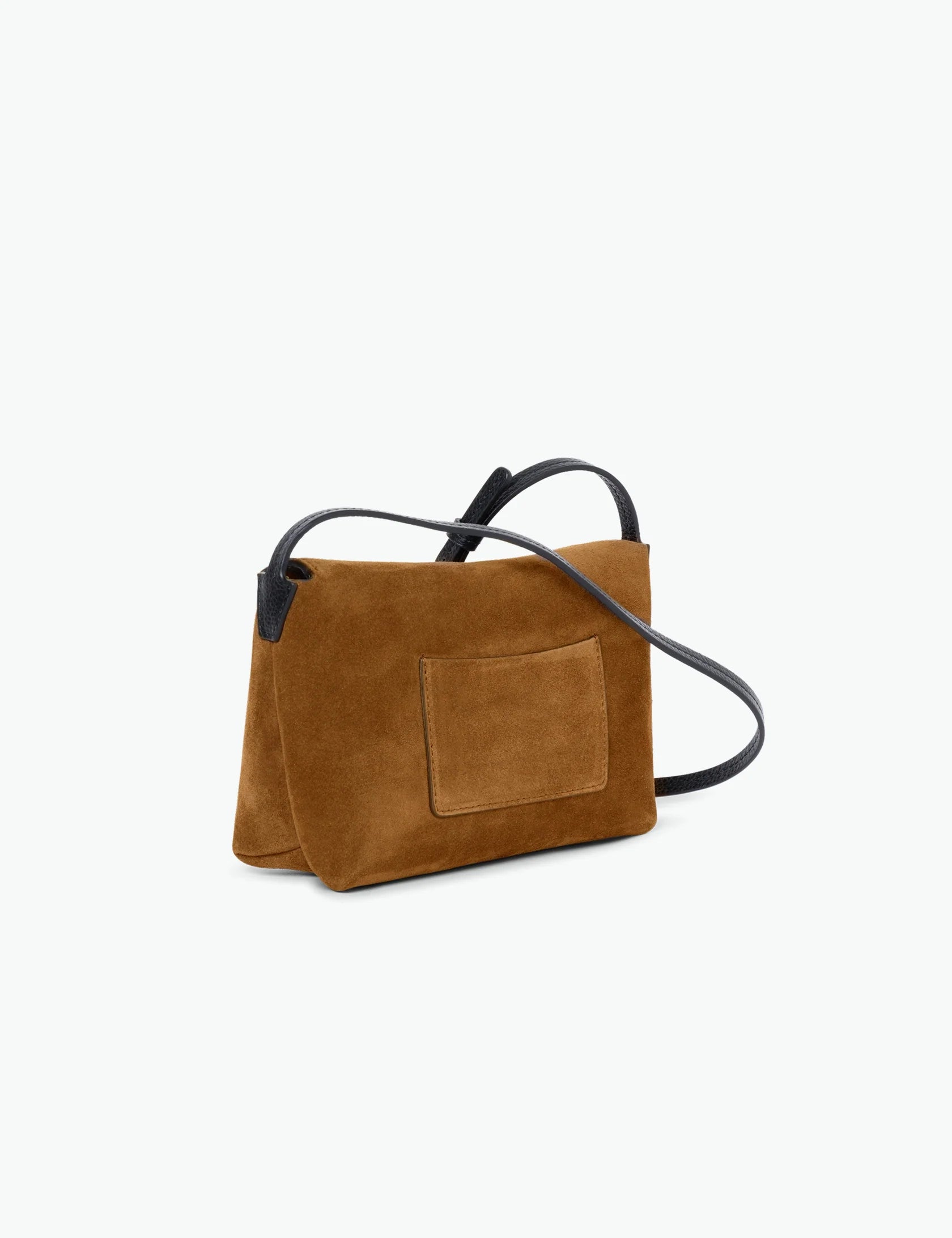 WANDLER Penelope Slouch Mini Bag in Cognac Suede