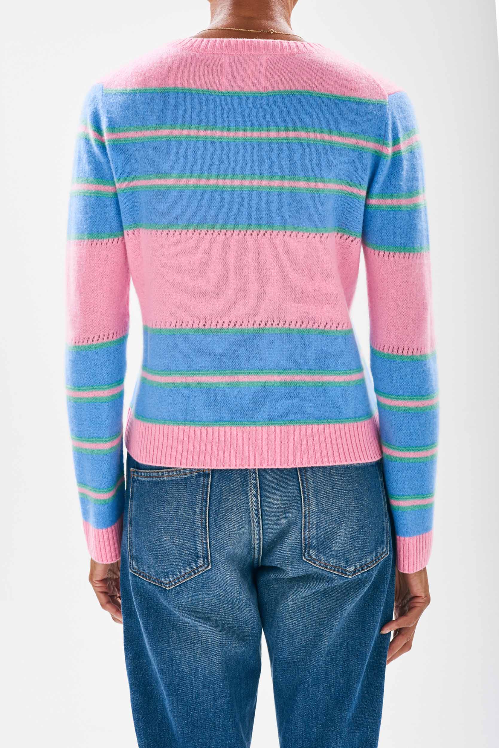 JU Textured Stripe Crew in Candy, Mint, Skylar