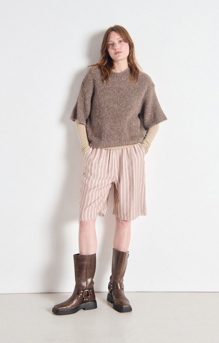 American Vintage Zolly Knit in Taupe Chine