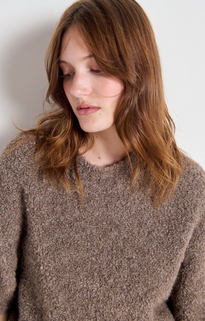 American Vintage Zolly Knit in Taupe Chine