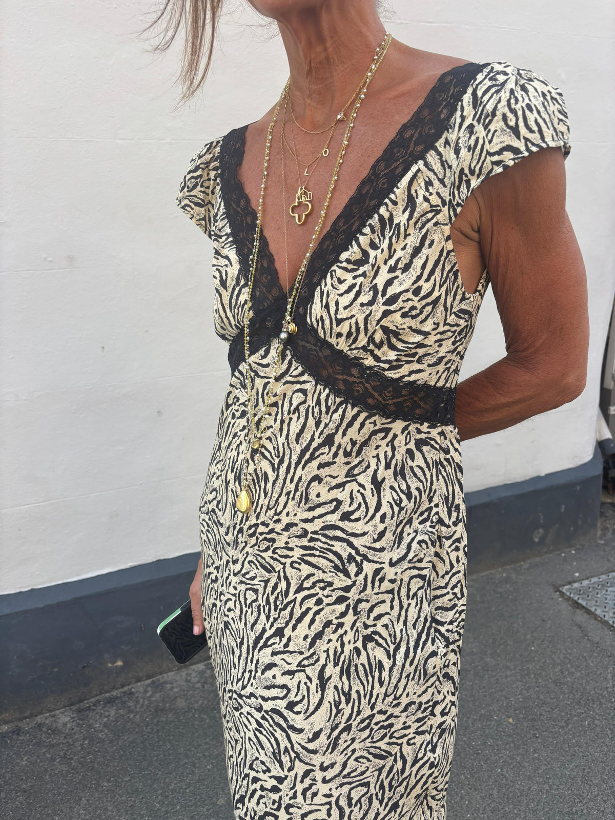 RIXO Iggy Dress in Sun Leo Tan