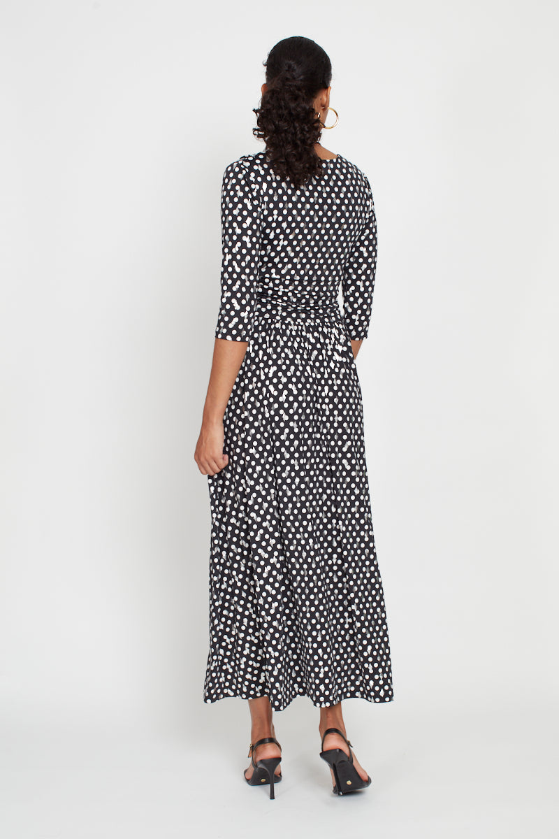 Onjenu Crawford Dress in Polka Metallic Dot