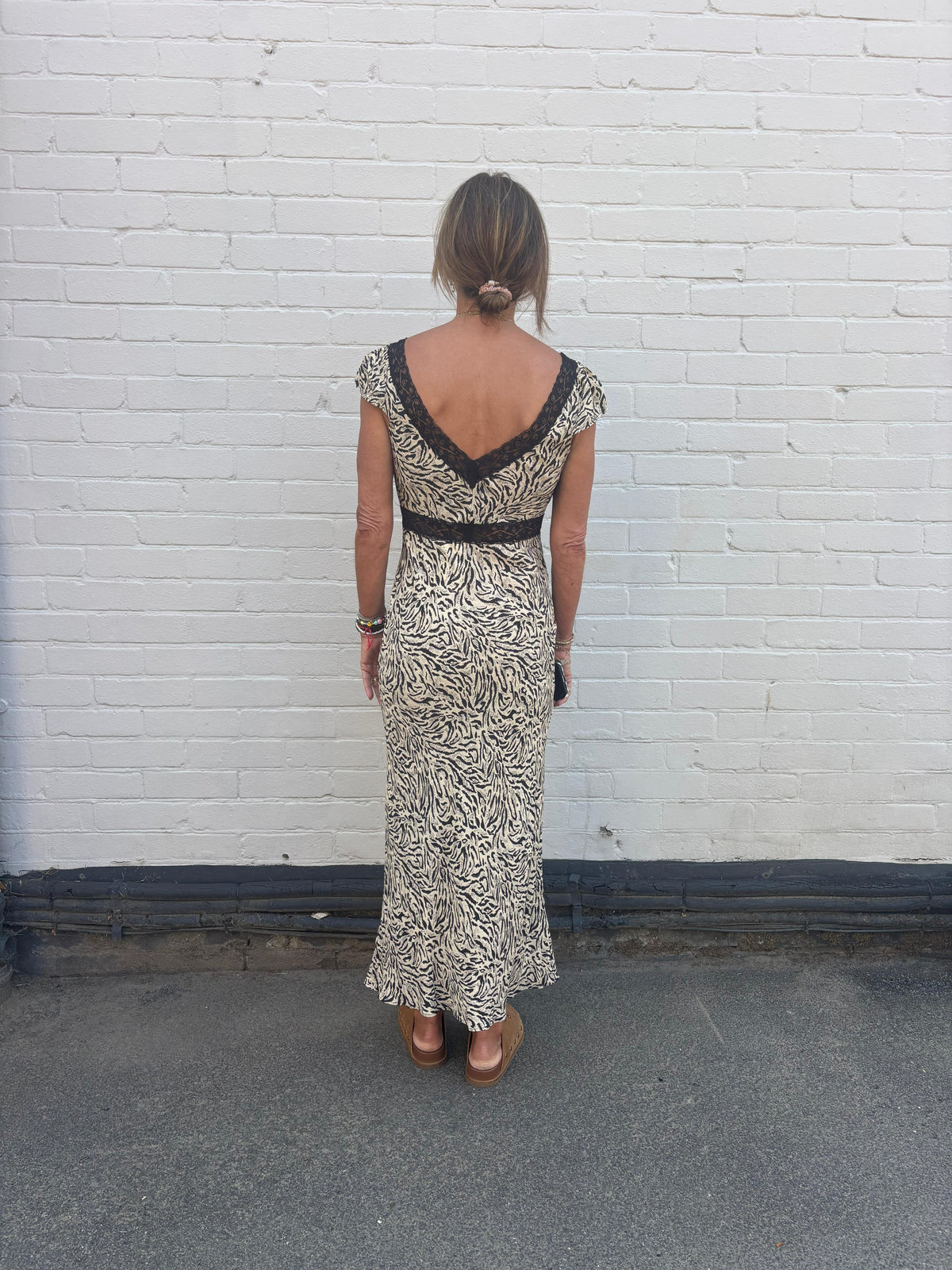 RIXO Iggy Dress in Sun Leo Tan