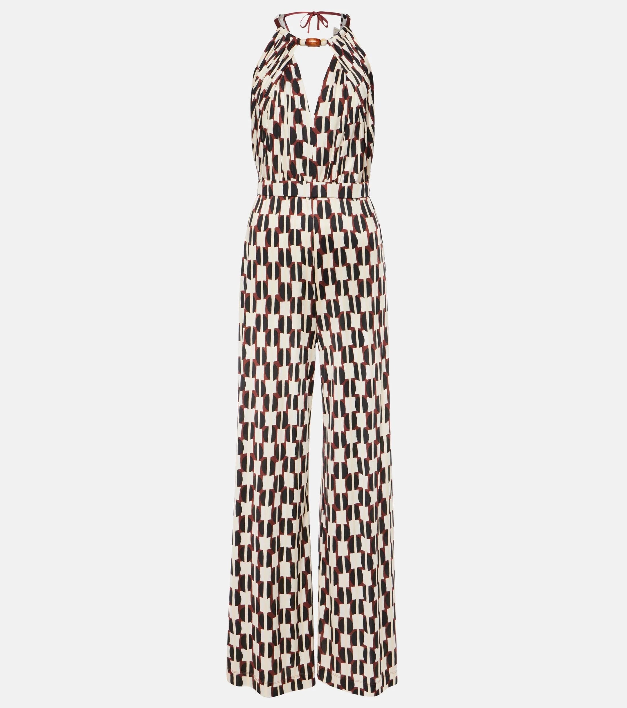 DVF Tai Jumpsuit in Maypole Black