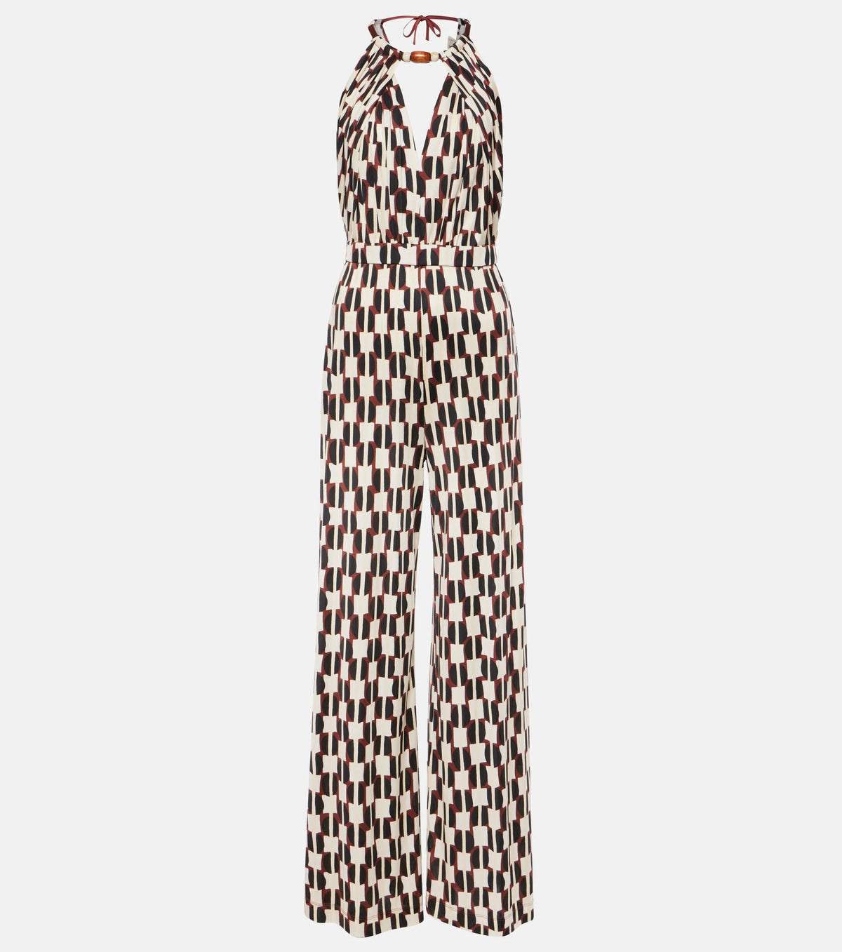 DVF Tai Jumpsuit in Maypole Black