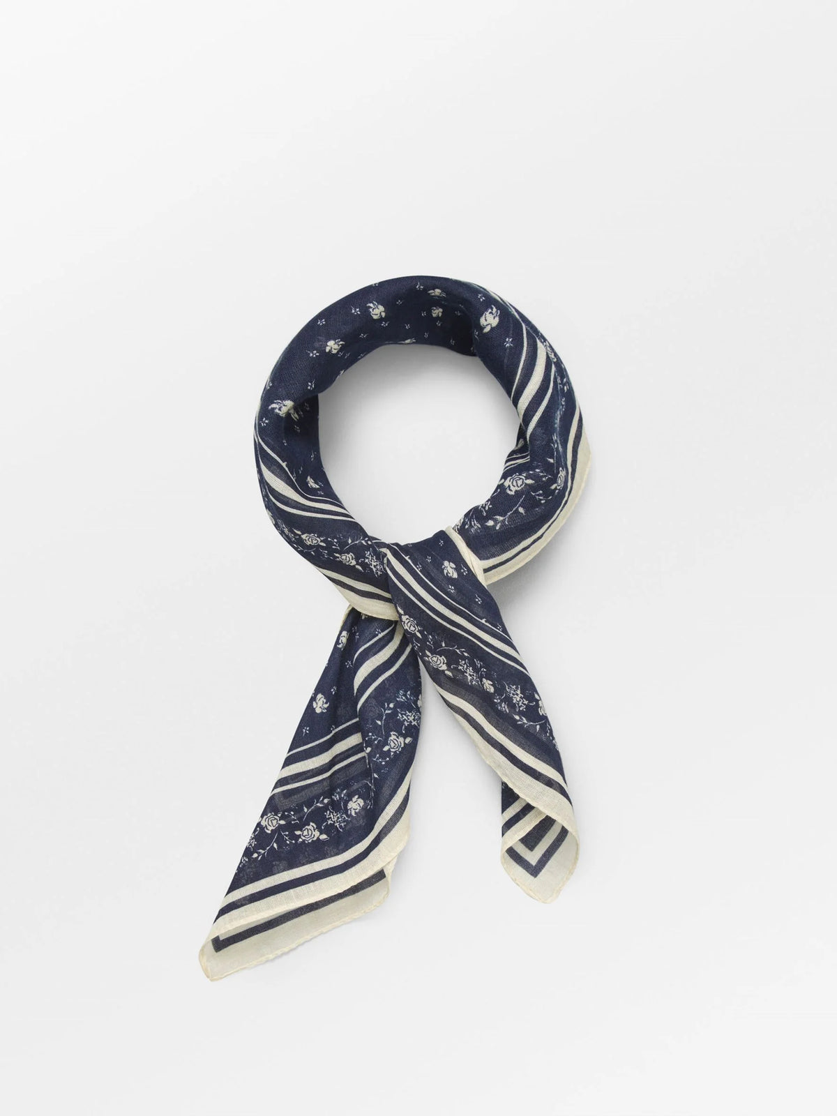 Becksondergaard Fleur Cotton Scarf in Navy Blazer