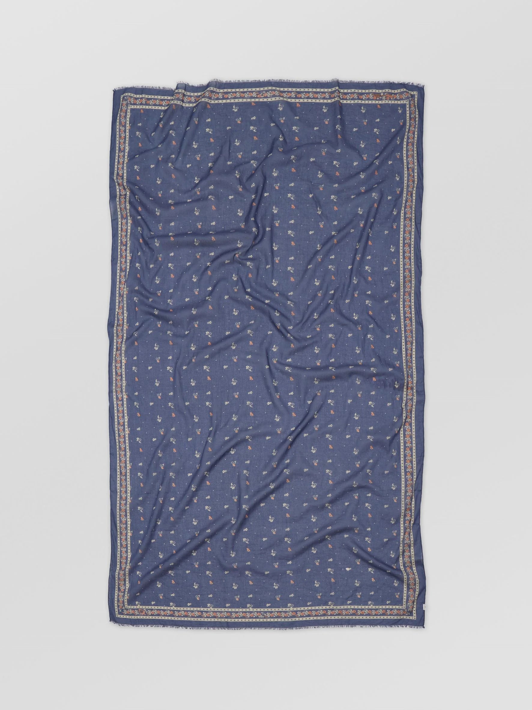 BECKS Floaisley Conga Scarf in Vintage Blue Indigo