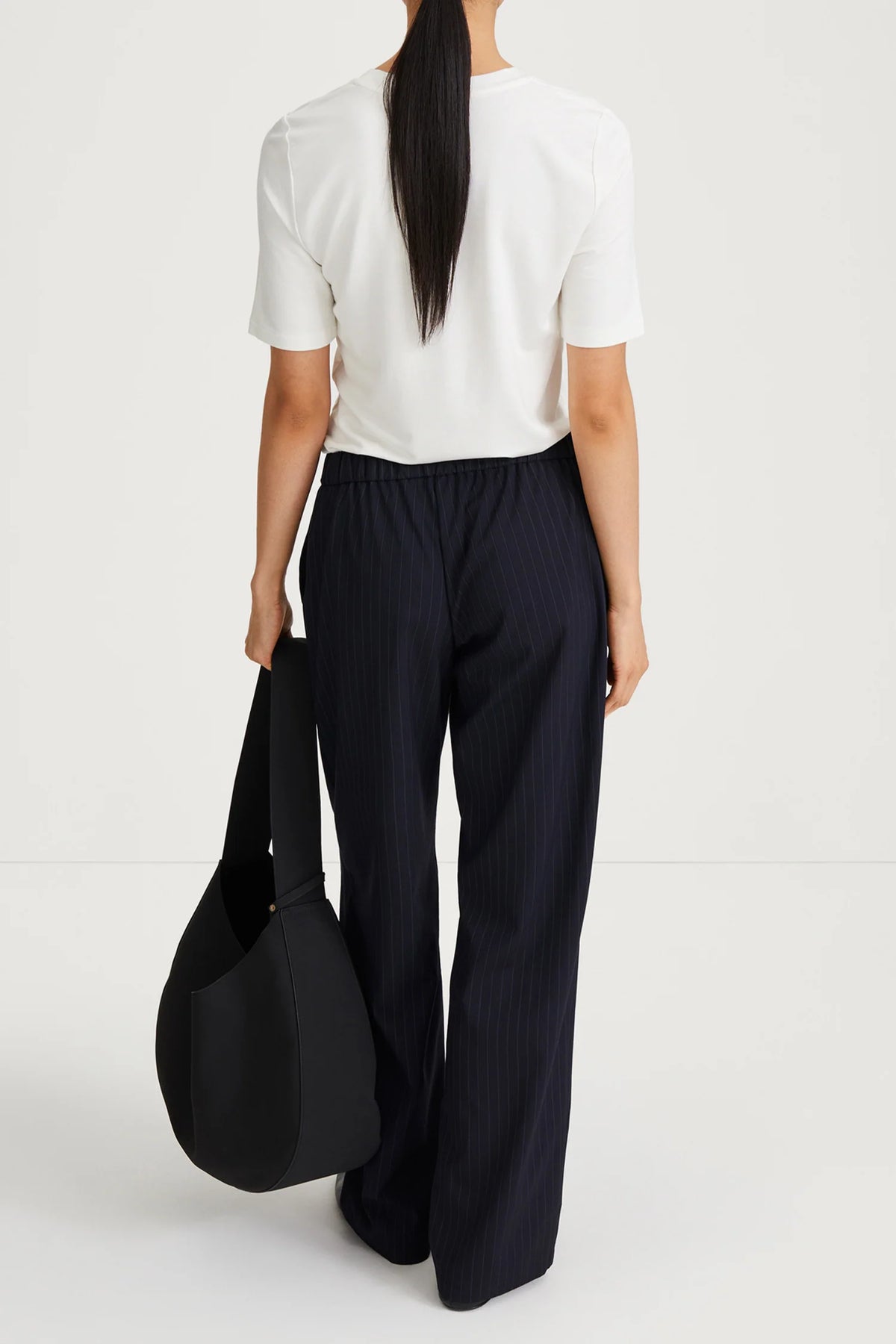 Style In Belicia Trousers in Navy Pinstripe