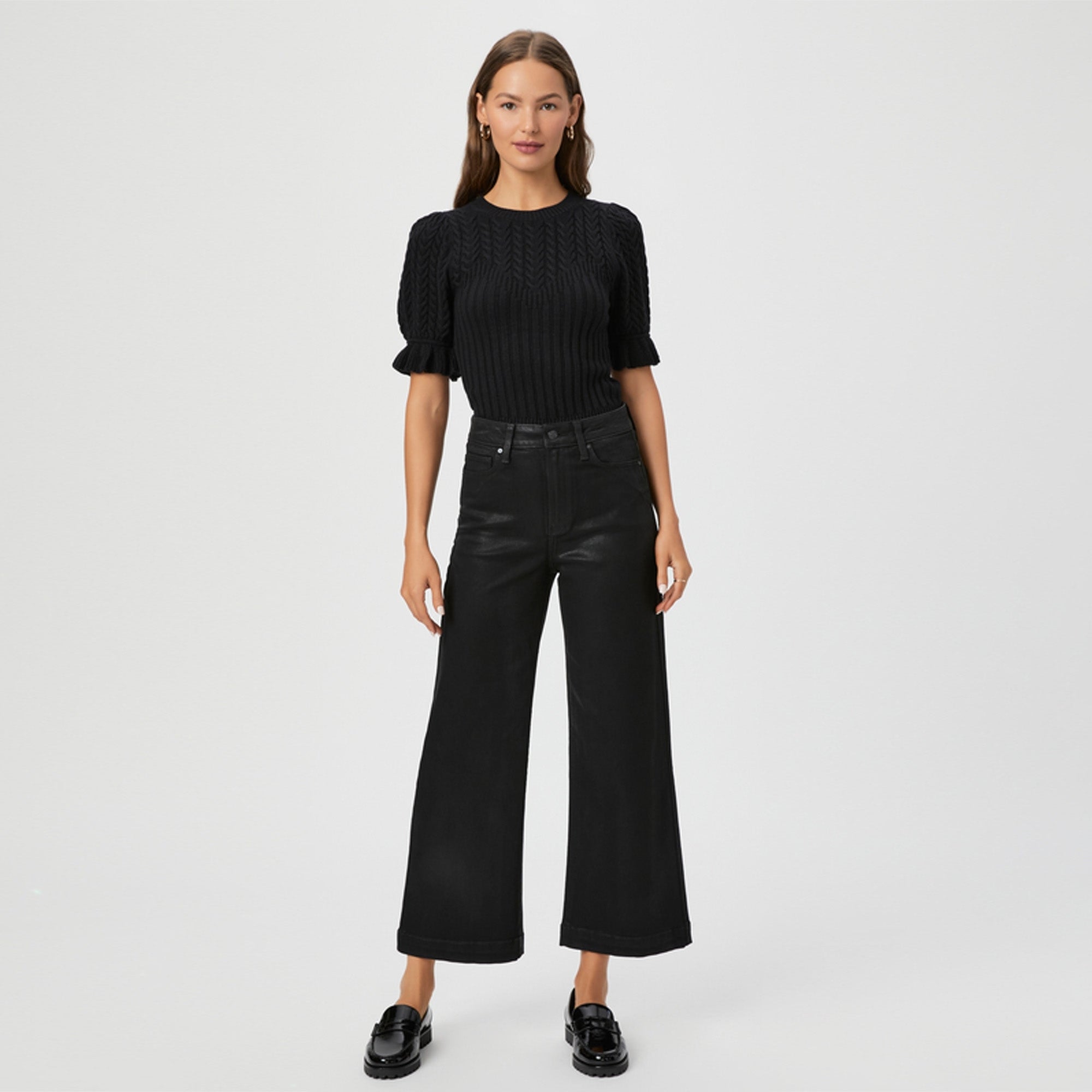 Paige Jeans Anessa in Black Fog Luxe Coating