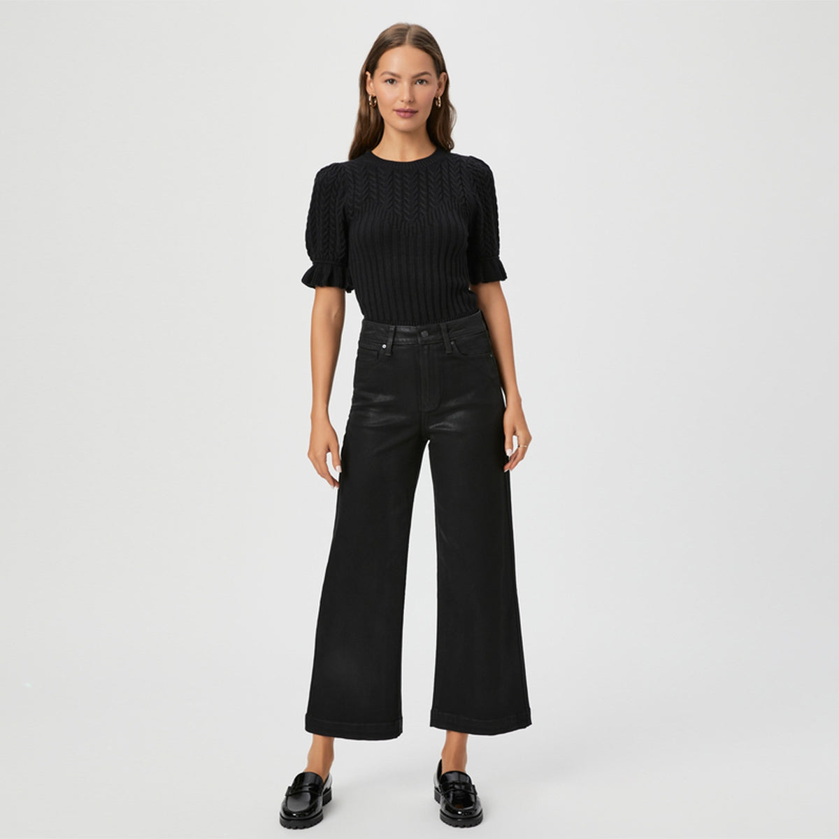 Paige Jeans Anessa in Black Fog Luxe Coating