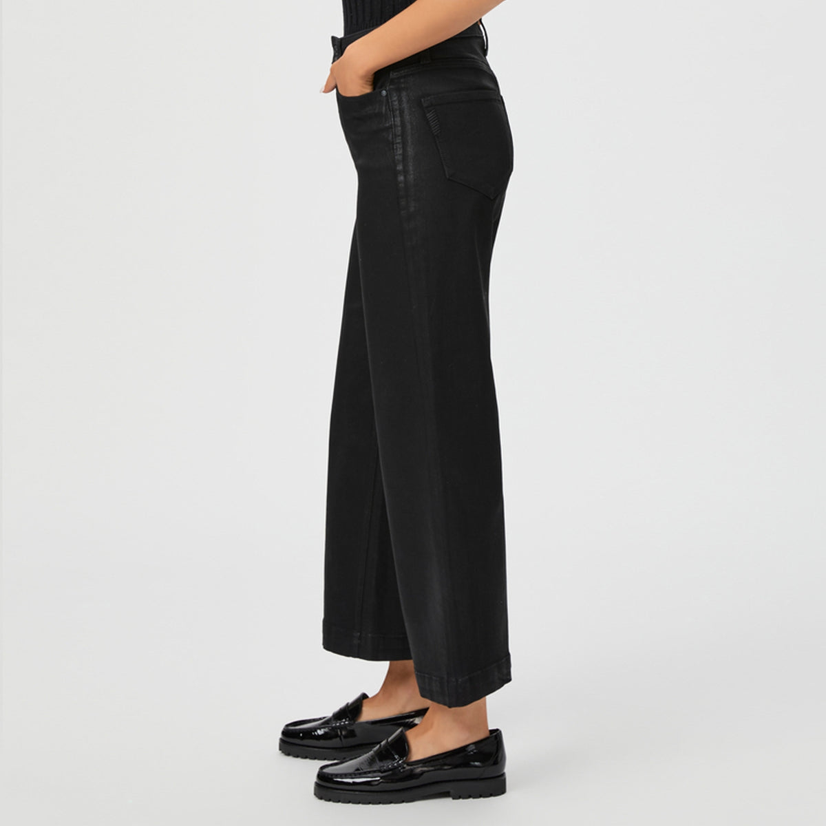 Paige Jeans Anessa in Black Fog Luxe Coating