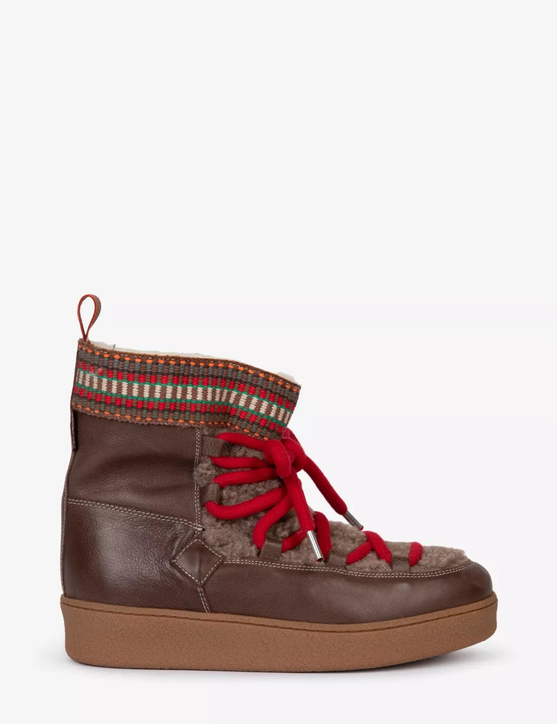 Penelope Chilvers Cosmos Fleece Boot in Dark Brown