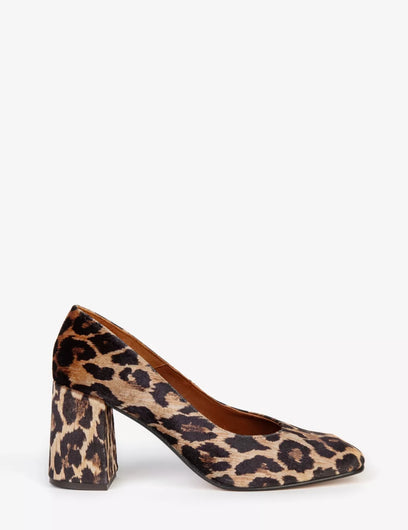Penelope Chilvers Gamine Velvet Shoe in Brown Leo