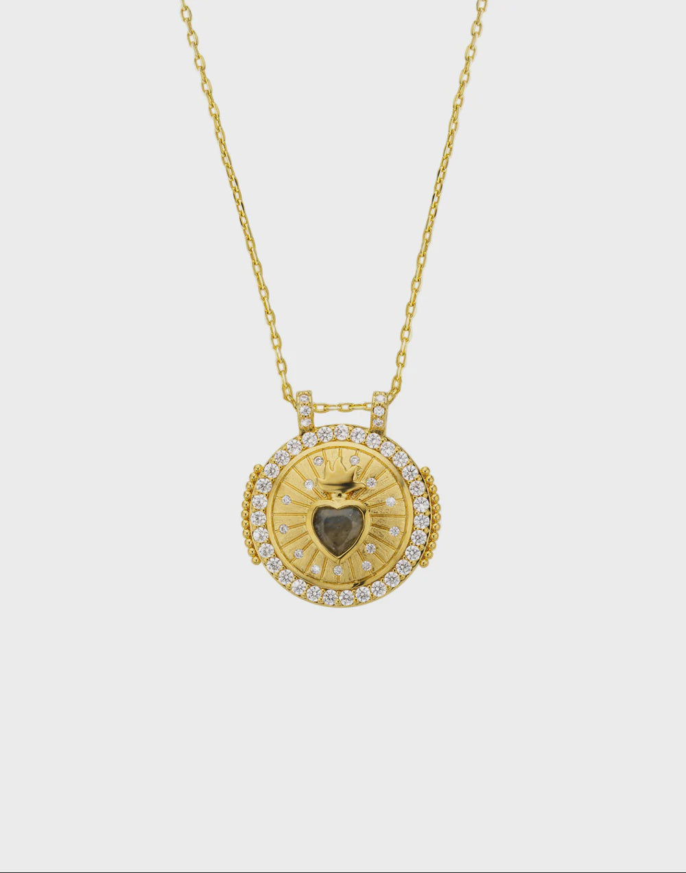 Mya Bay Labradorite Heart Boheme Necklace