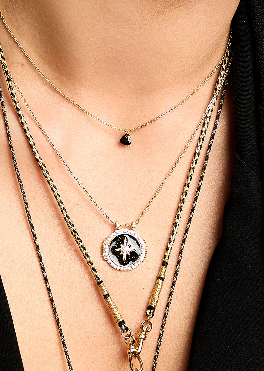 Mya Bay Black Diwali Boheme Necklace