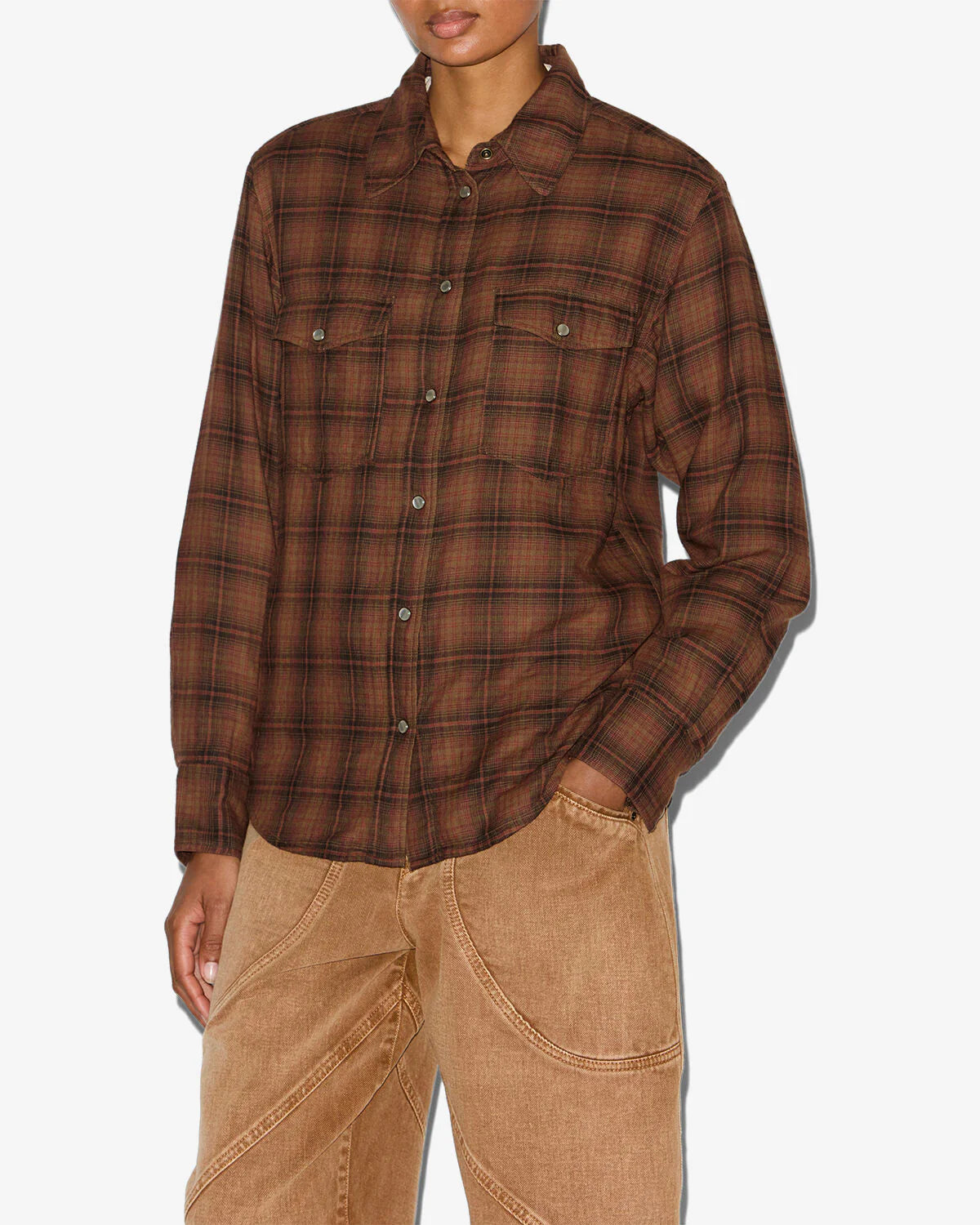 Marant Etoile Yalisa Shirt in Dark Bronze