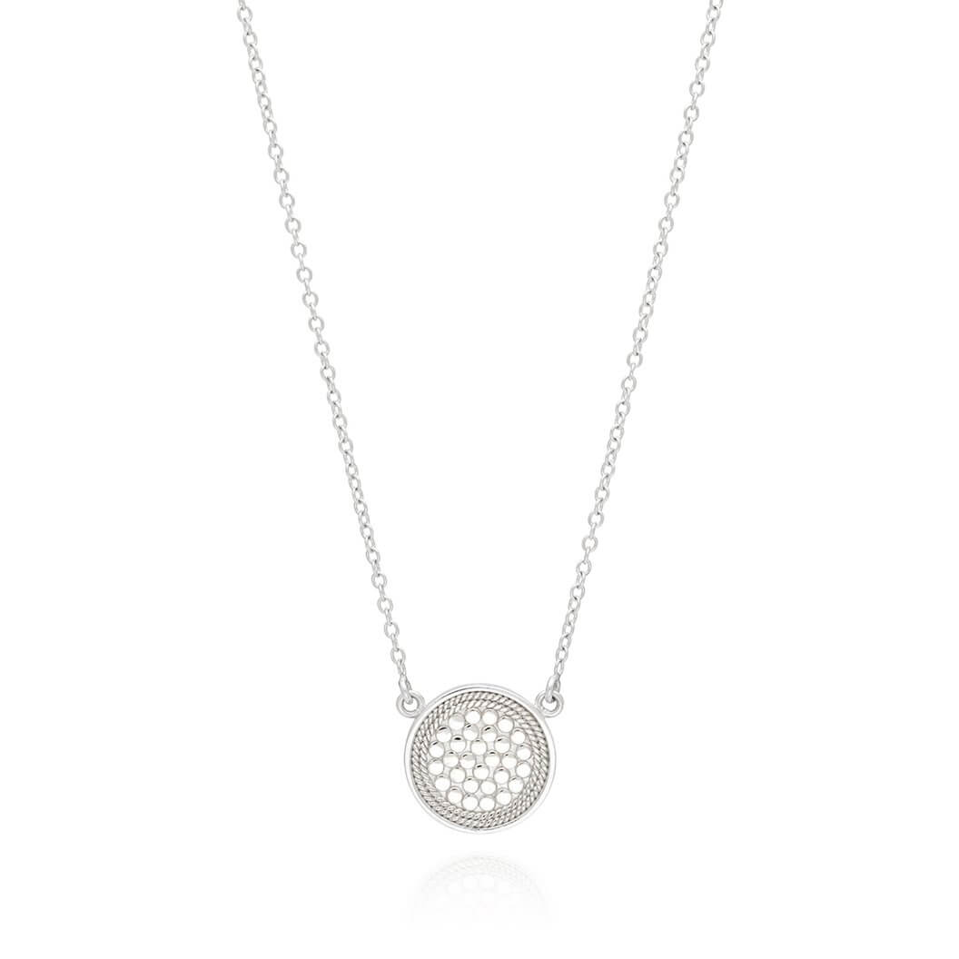 AB 0011N gold and silver small circle necklace