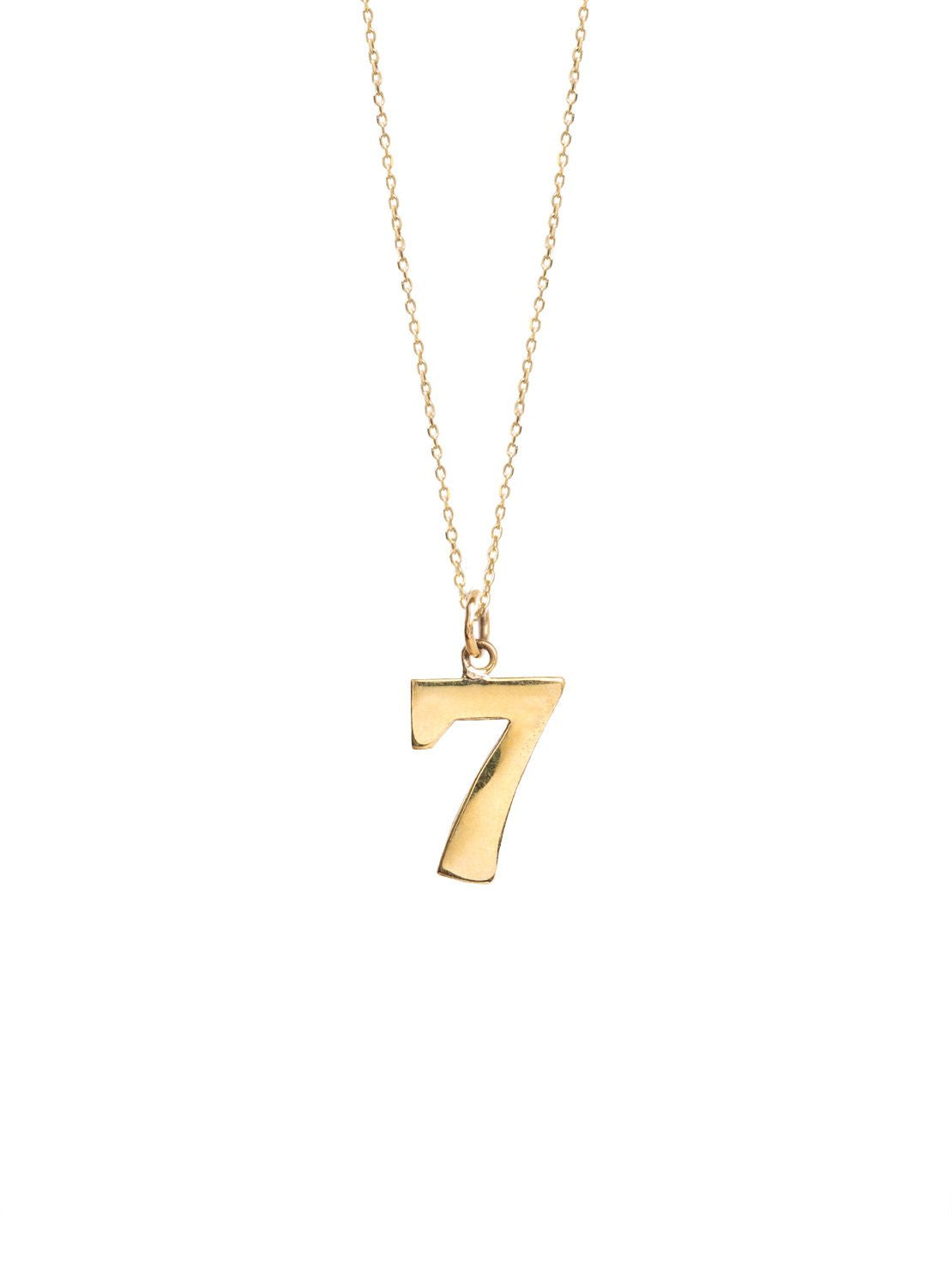 Tilly Sveaas Gold Lucky No 7 On Trace Chain