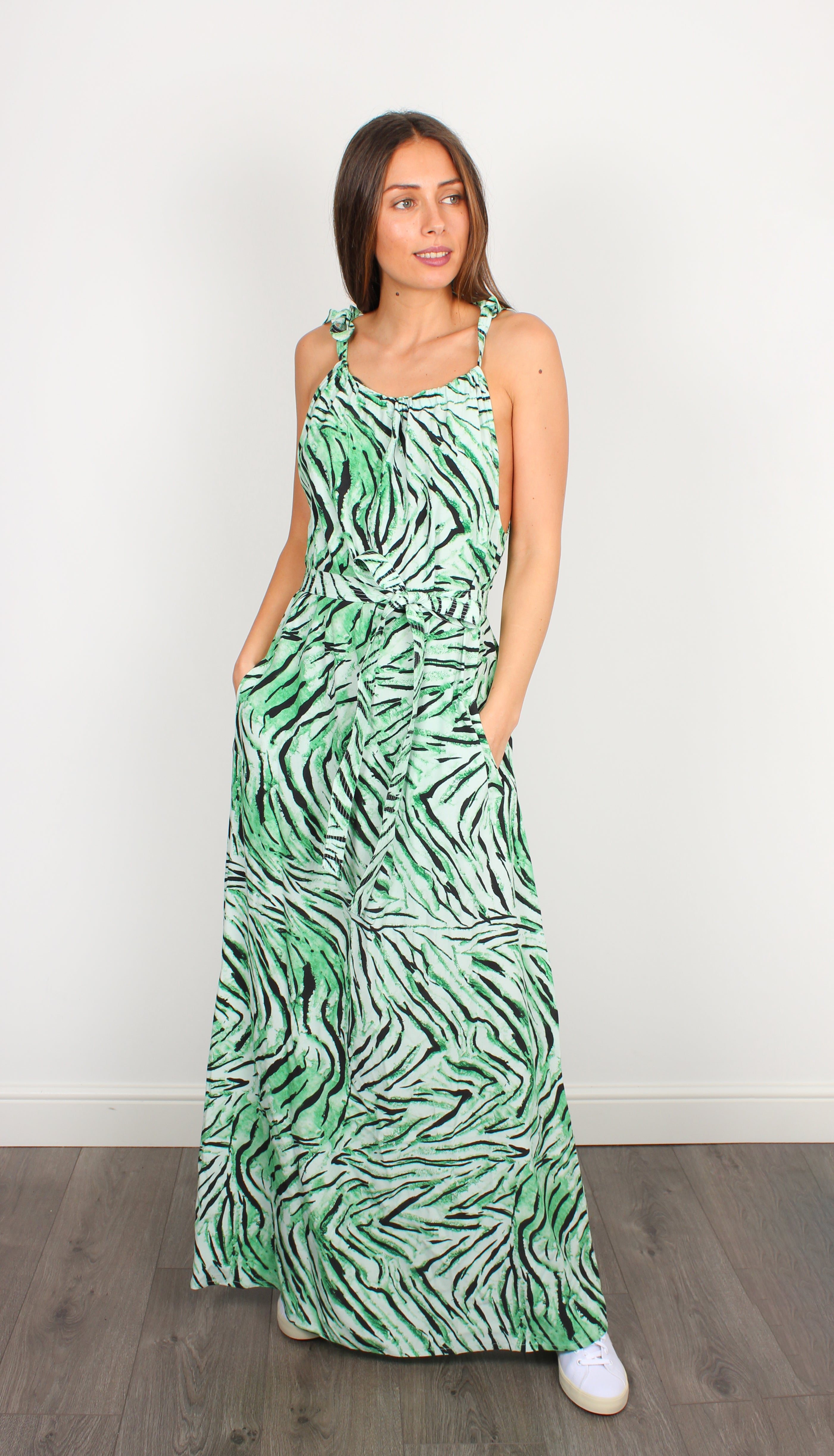 Essentiel Antwerp Bibye minty fresh maxi dress