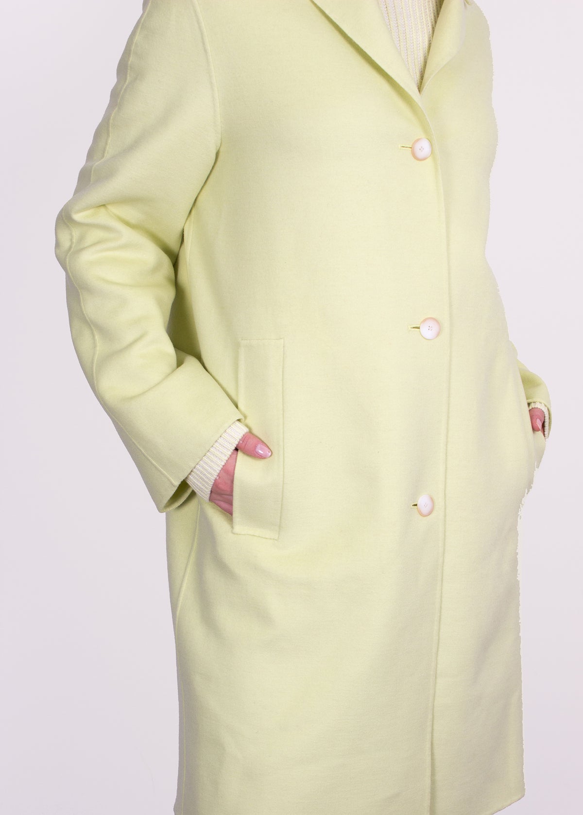 JOSEPH Caia Short Coat in Sulphur