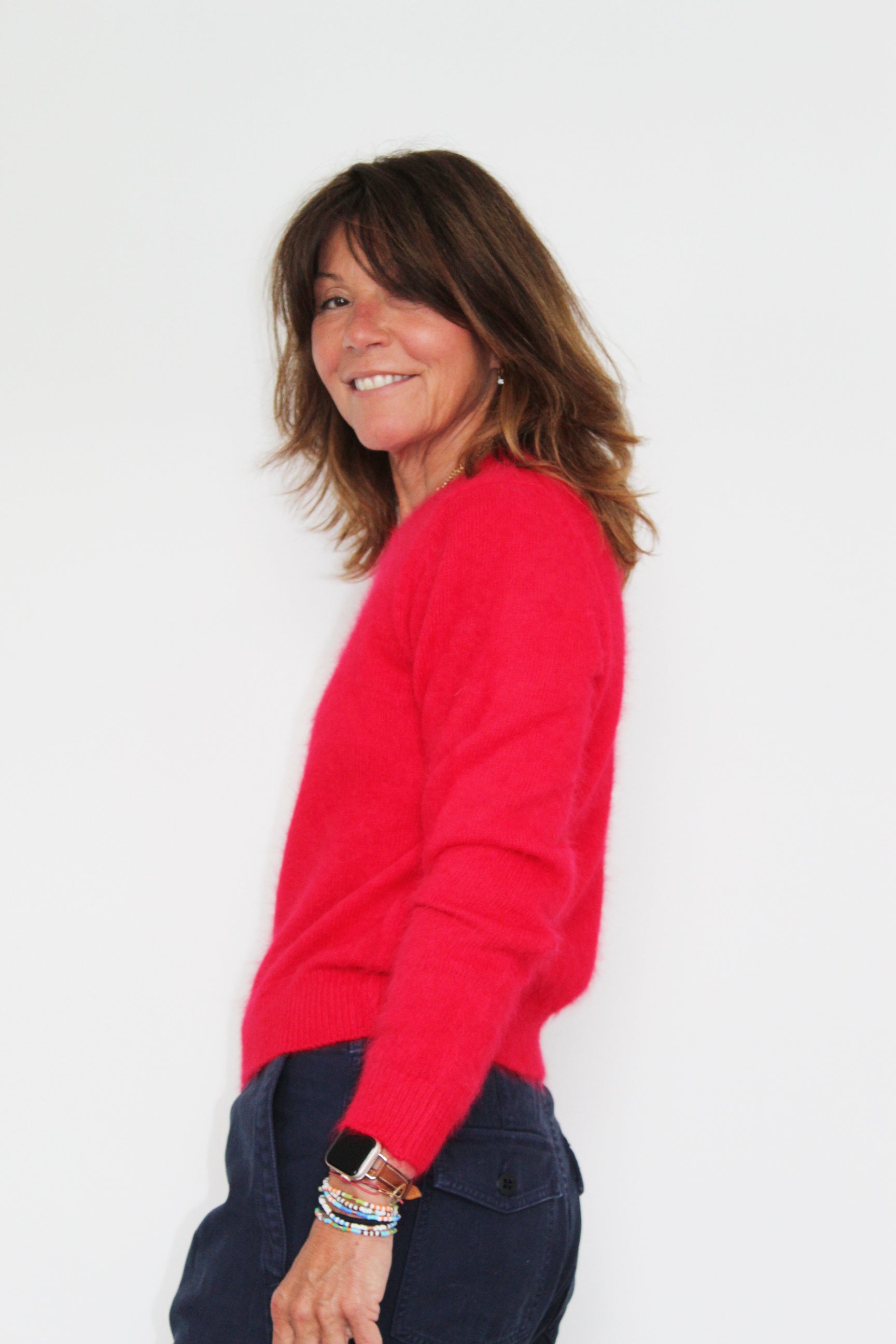 BR Datti Angora Blend Knit in Pivoine
