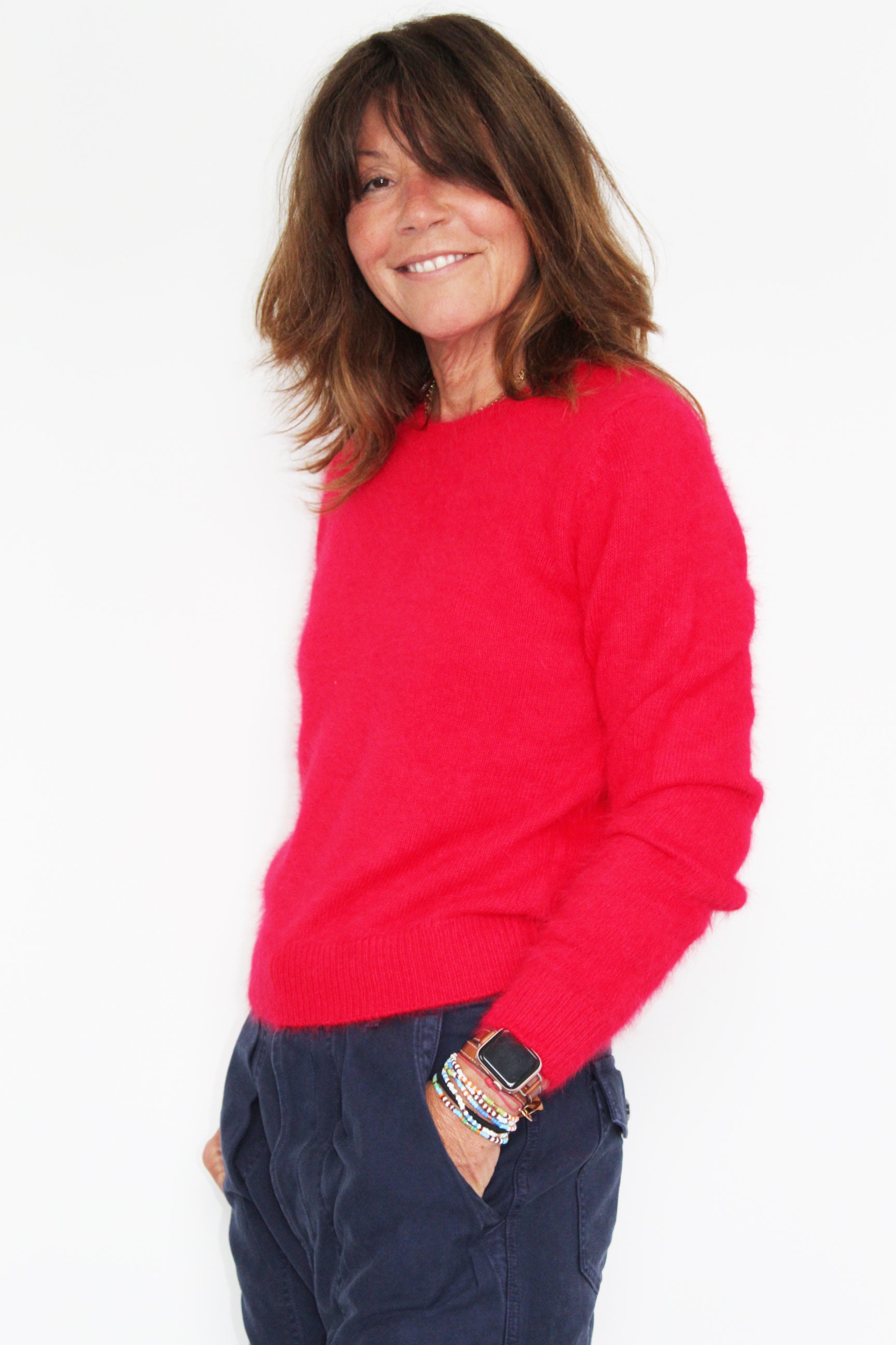 BR Datti Angora Blend Knit in Pivoine