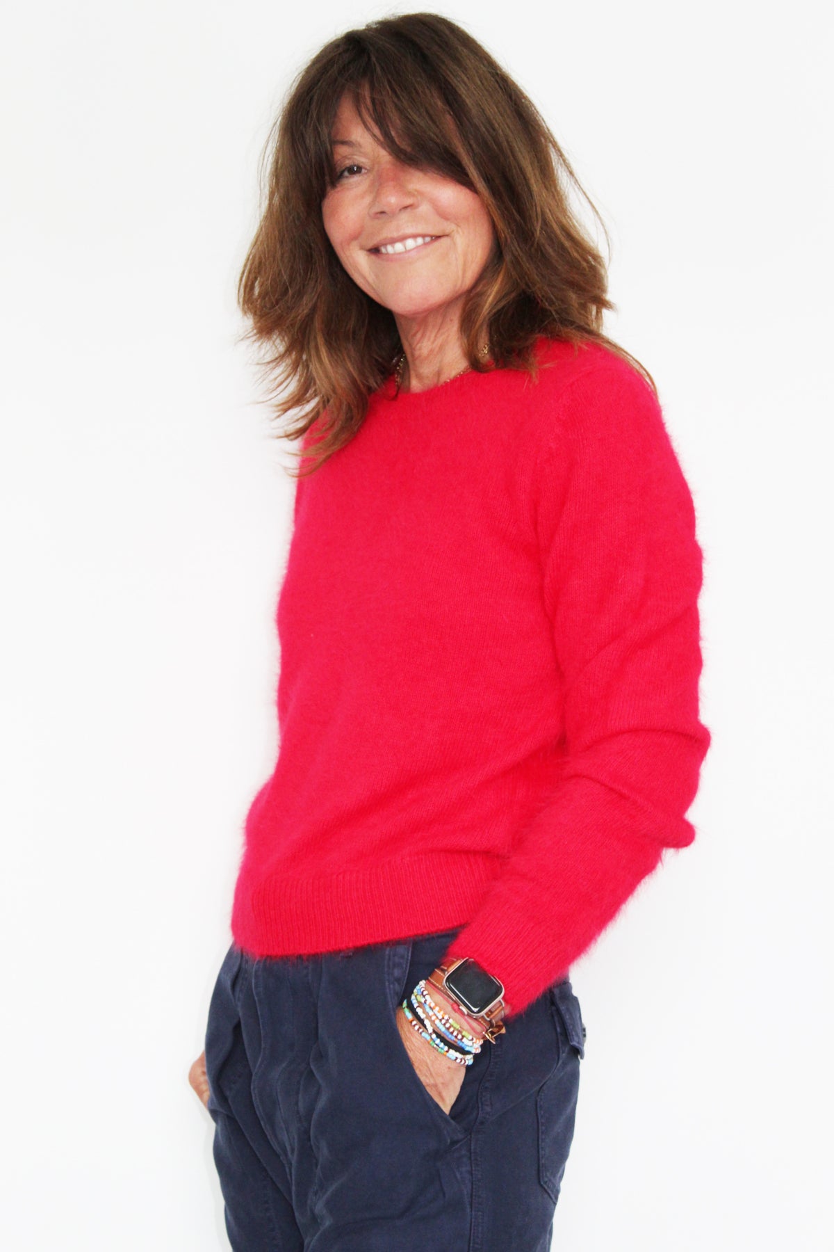 BR Datti Angora Blend Knit in Pivoine