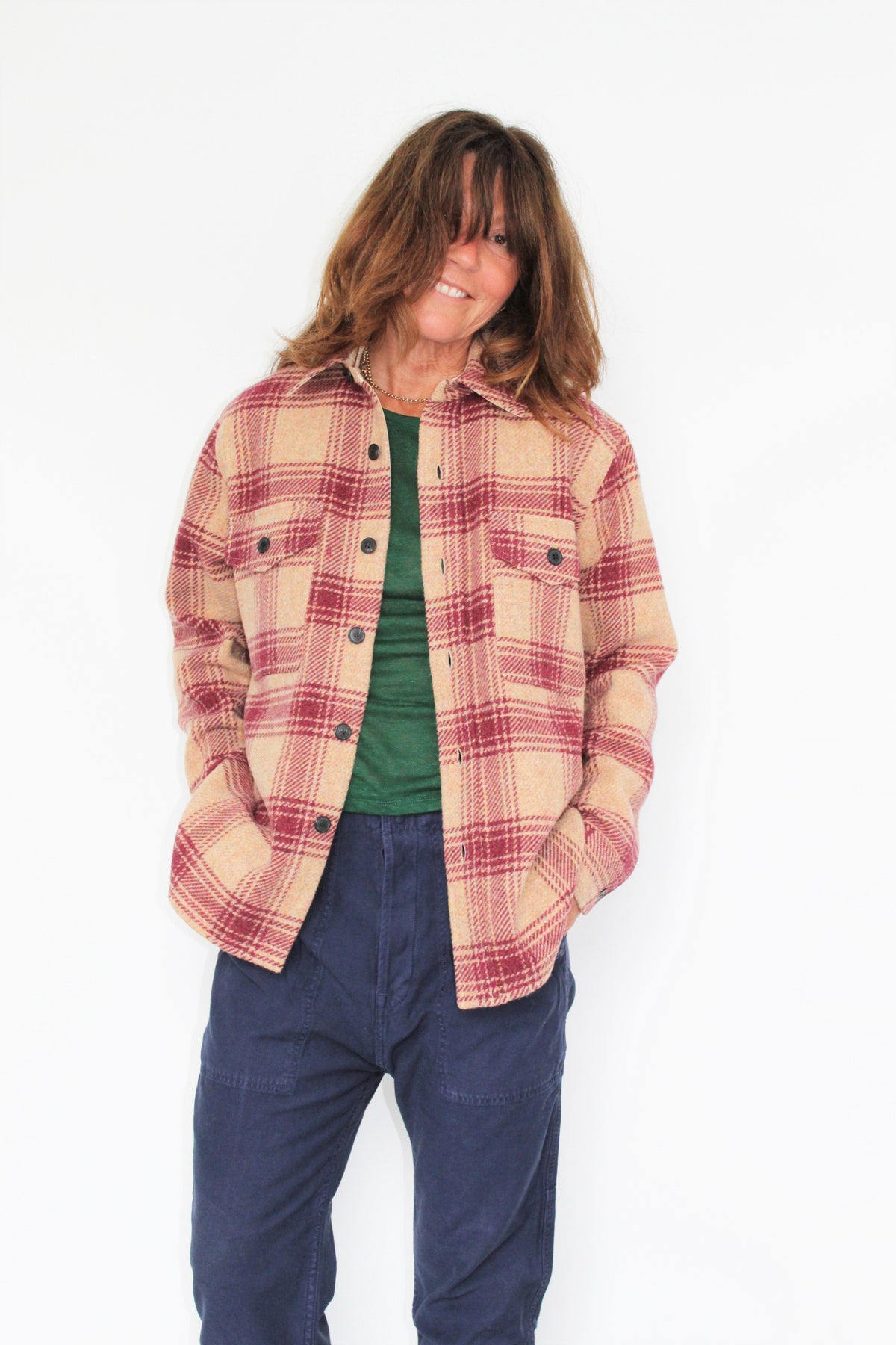 IM Faxon Blanket Coat in Burgundy