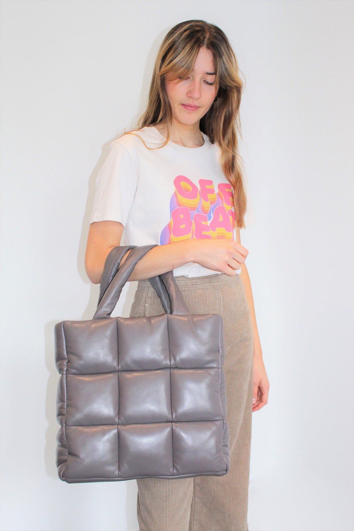 STAND Assante Puffy Bag in Saddle Brown