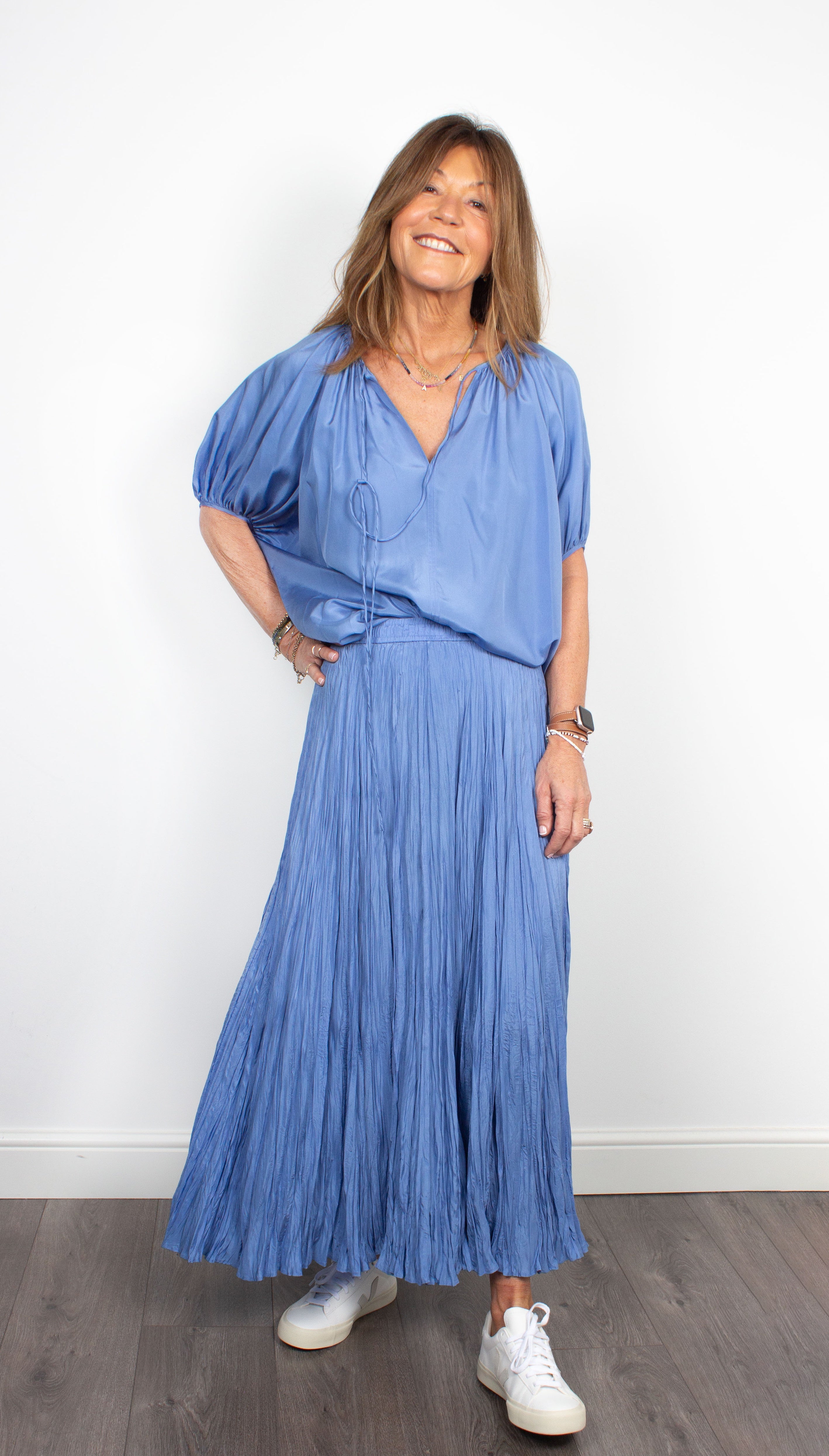Joseph Briela silk sky-blue blouse