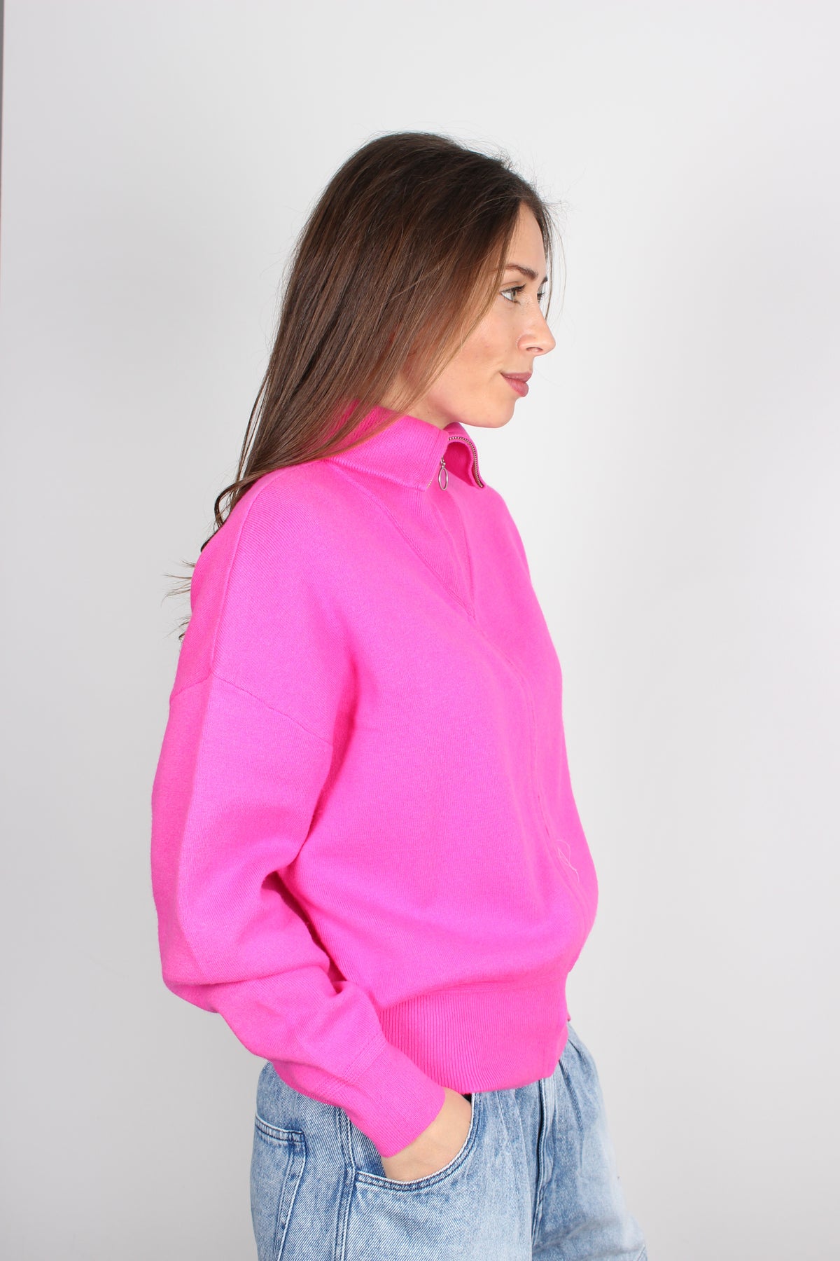 Isabel Marant Étoile Axelle neon-pink cardigan