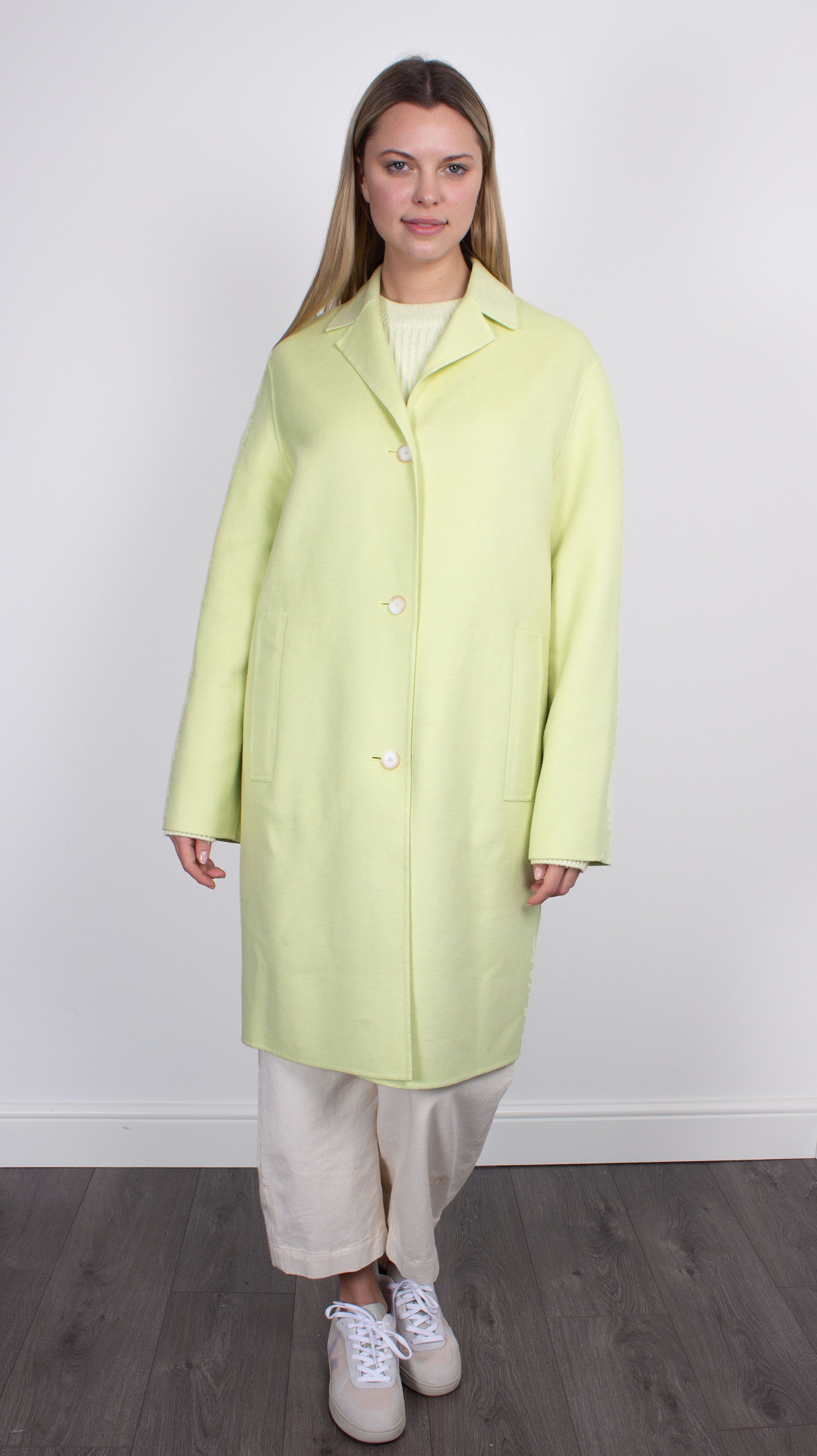 JOSEPH Caia Short Coat in Sulphur