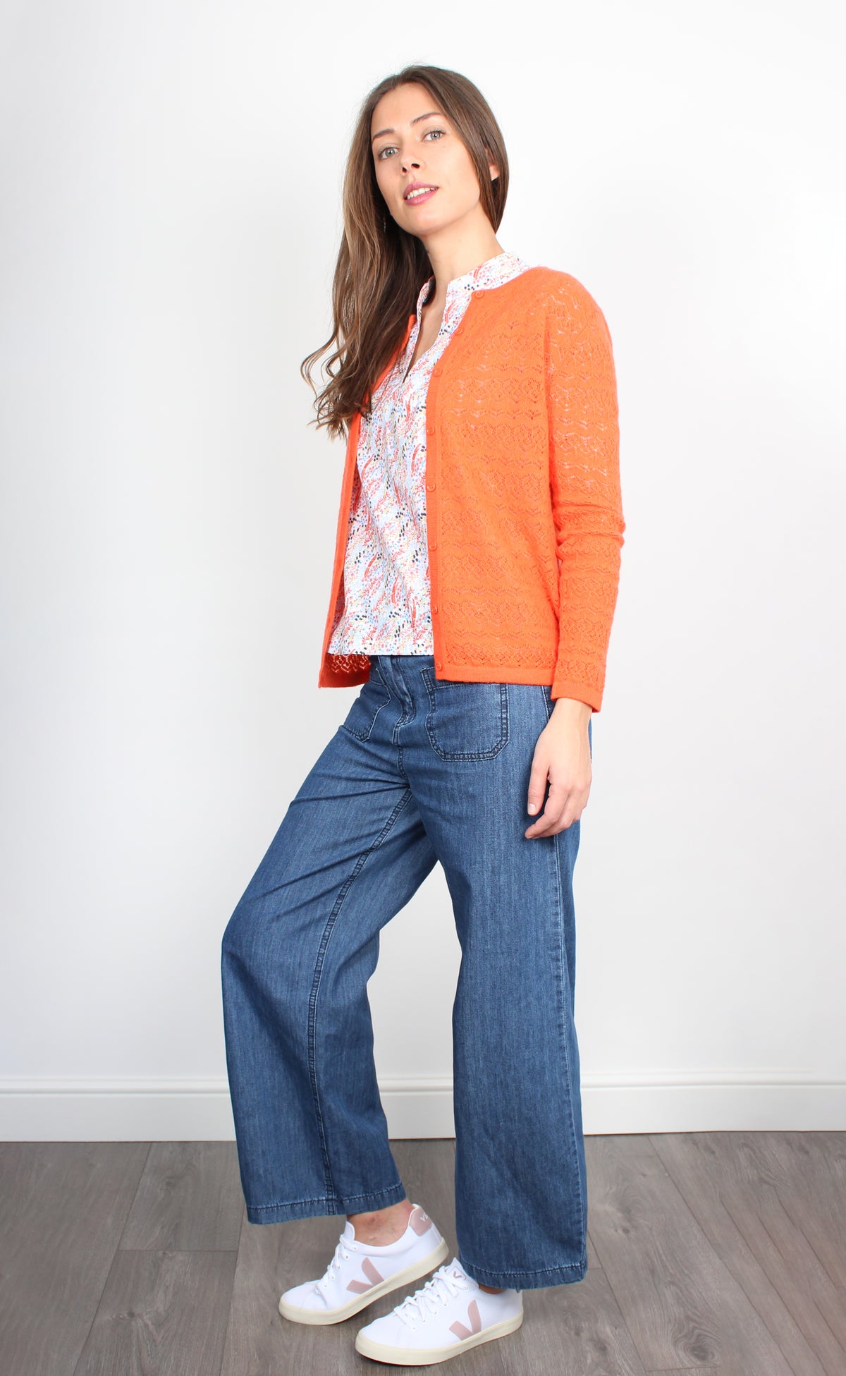 Jumper 1234 lace melon cashmere cardigan