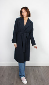 You added <b><u>Harris Wharf London navy trench coat</u></b> to your cart.