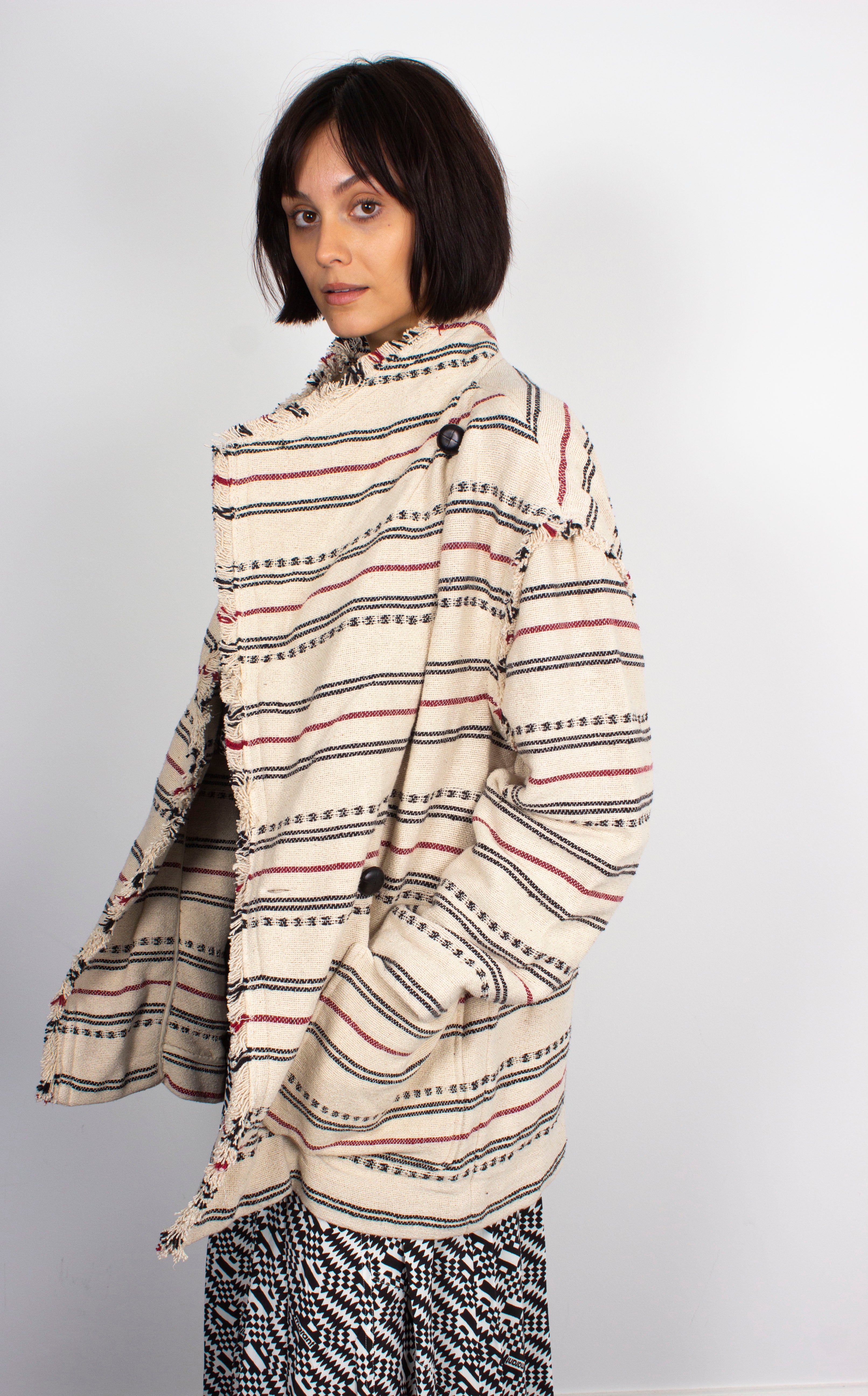 IM Josialo Jacquard Jacket in Ecru