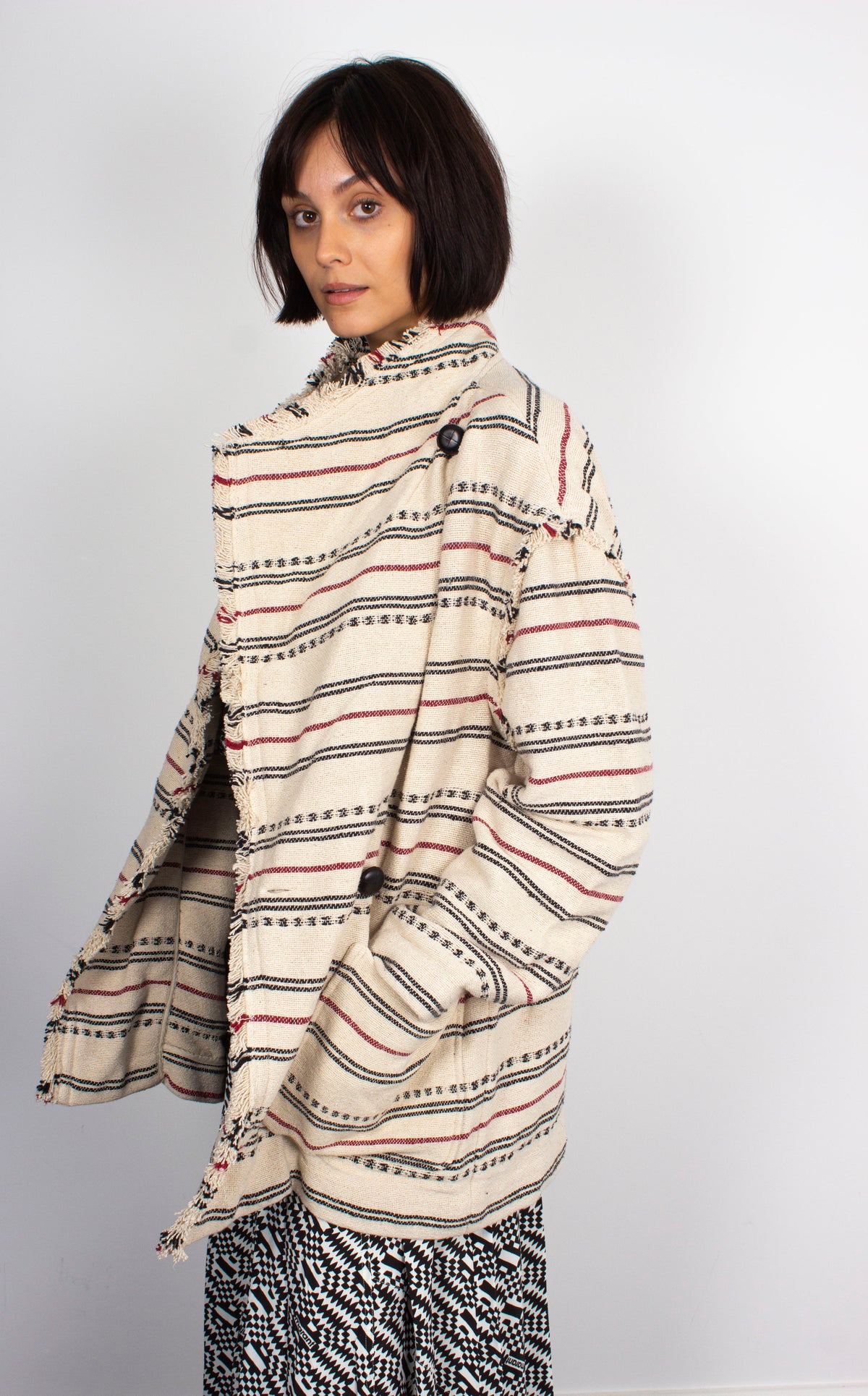 IM Josialo Jacquard Jacket in Ecru