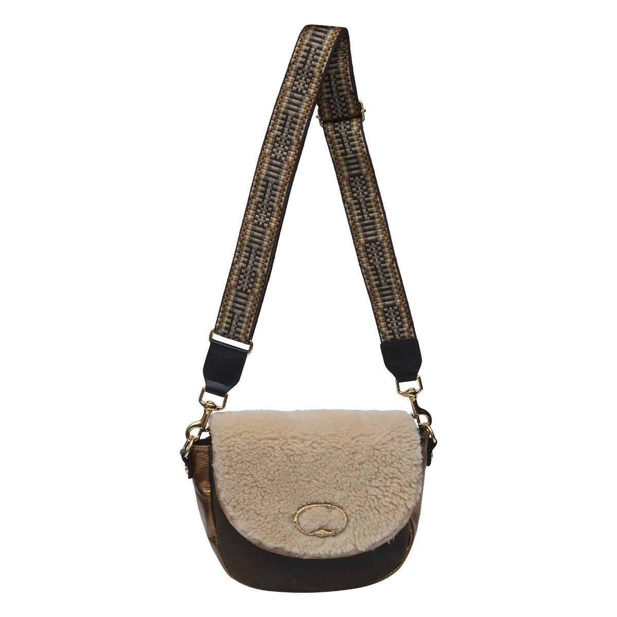 SLP Besace Chatam Gold Cobra Bag in Saffron