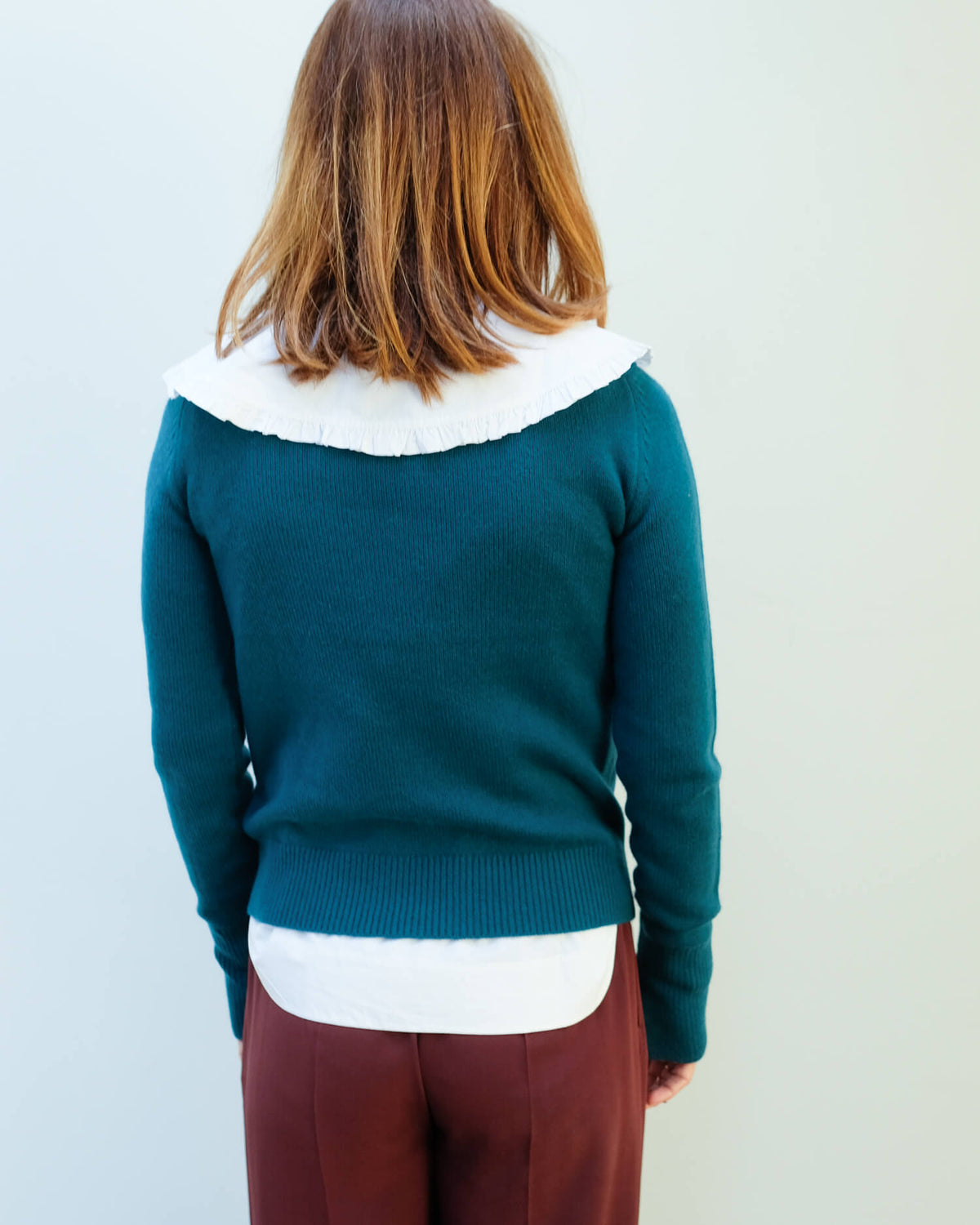 JOSEPH LS pure cashmere knit in petrol