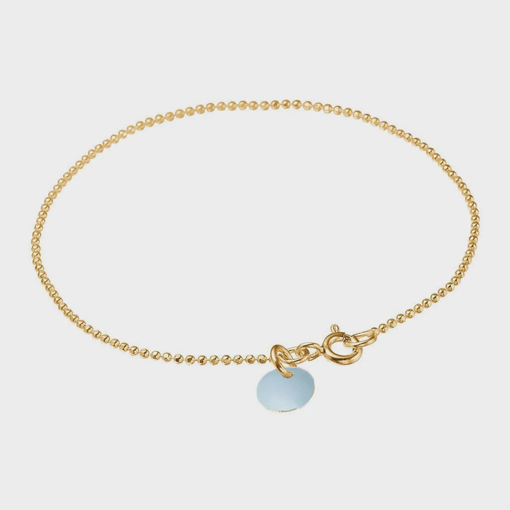 ENAMEL Ball Chain Bracelet in Icy Blue