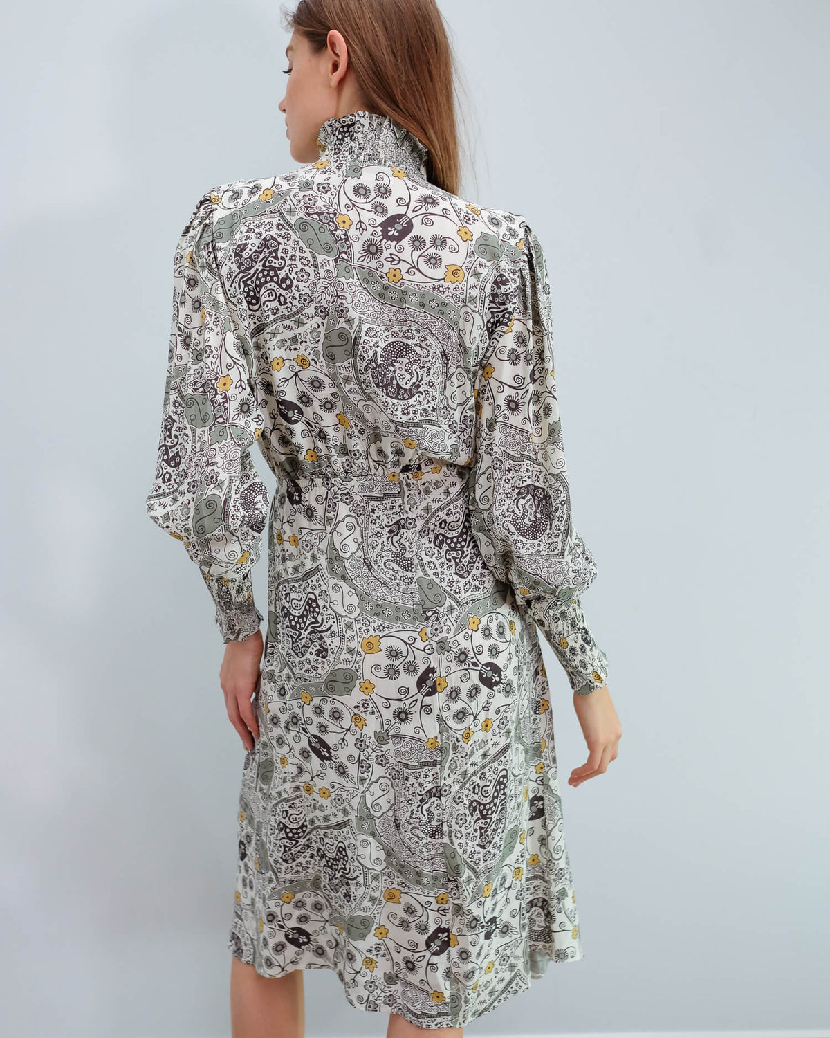 IM Cescott printed dress in ecru