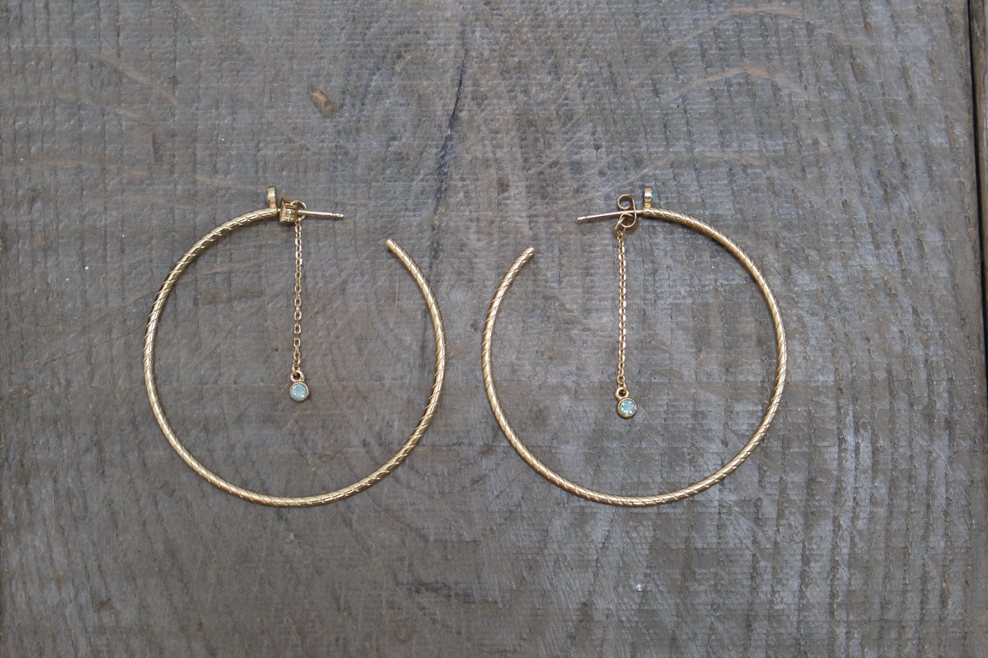 HANKA Twist solitaire creole, crystal green opal