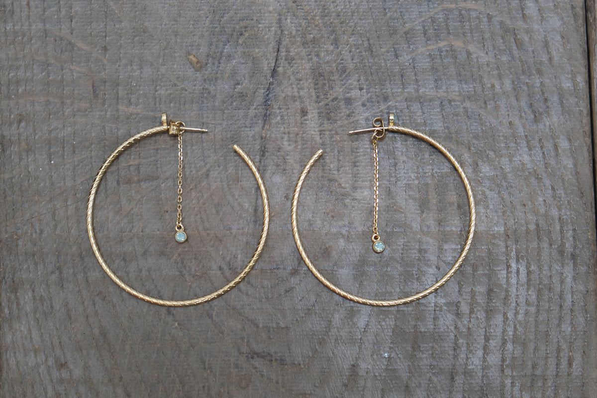 HANKA Twist solitaire creole, crystal green opal